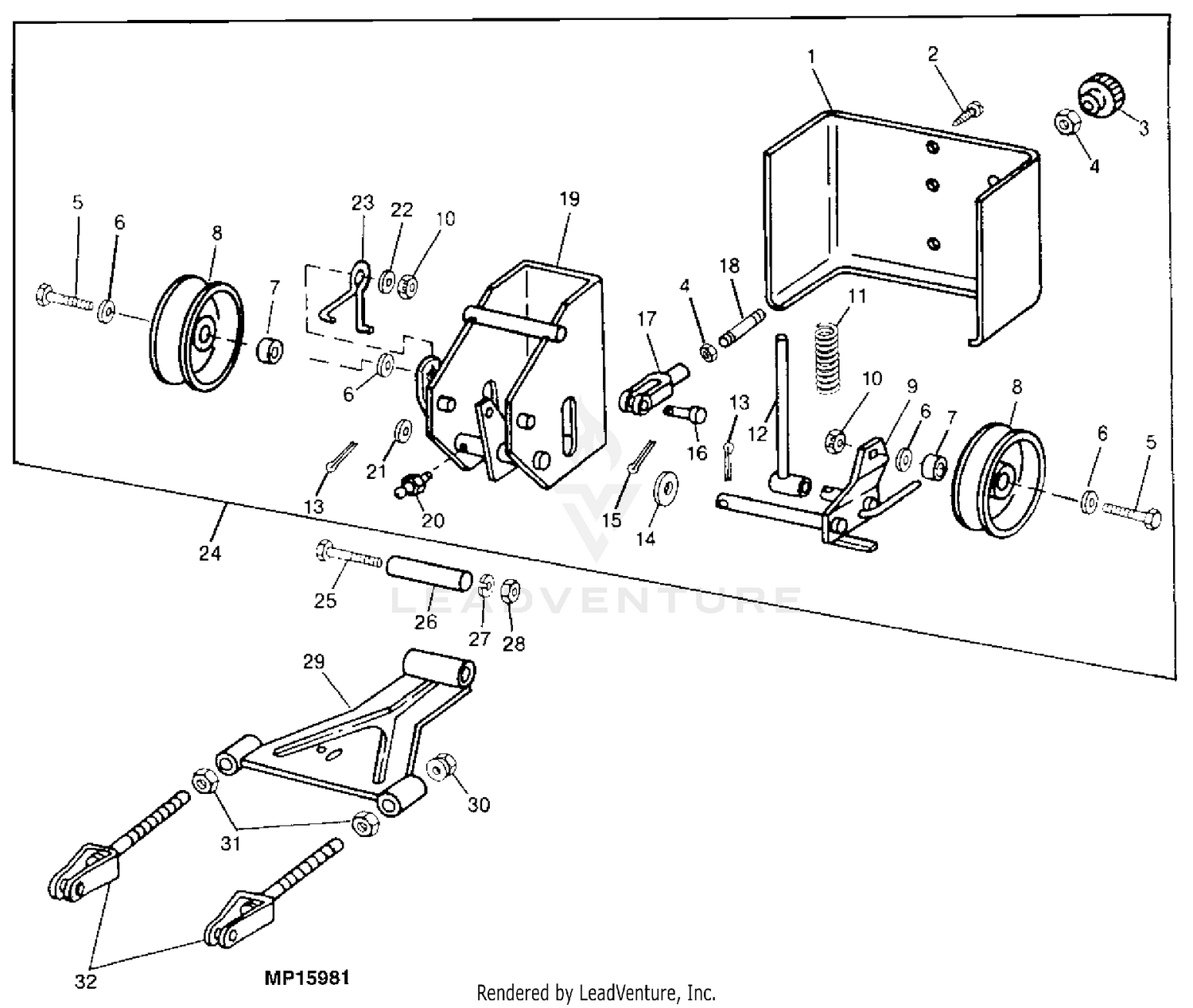 John deere 140 mower deck parts sale