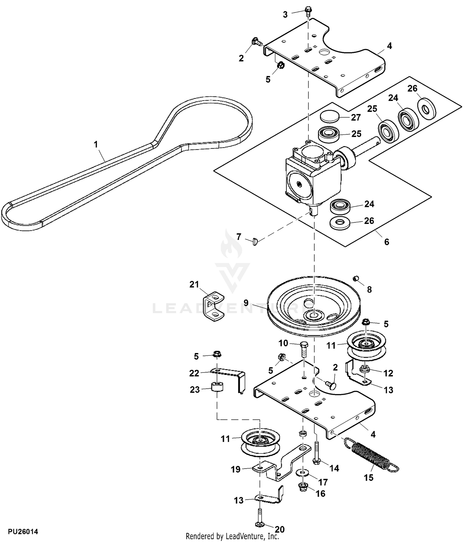 John deere x540 drive belt replacement new arrivals