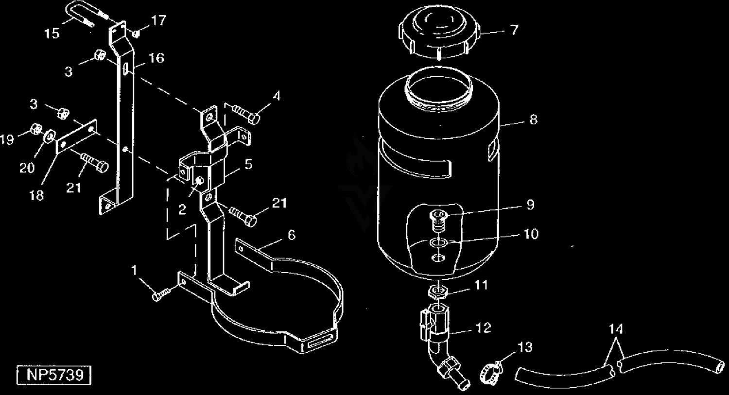 John Deere Root Zone Injection 700 -PC2587 Rinse Tank: Injection 