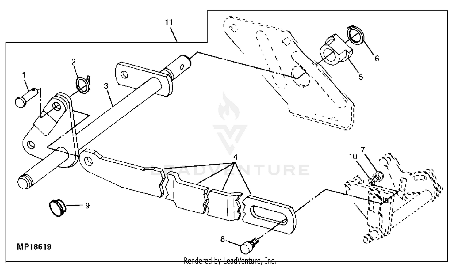 John deere 265 46 discount inch mower deck parts diagram