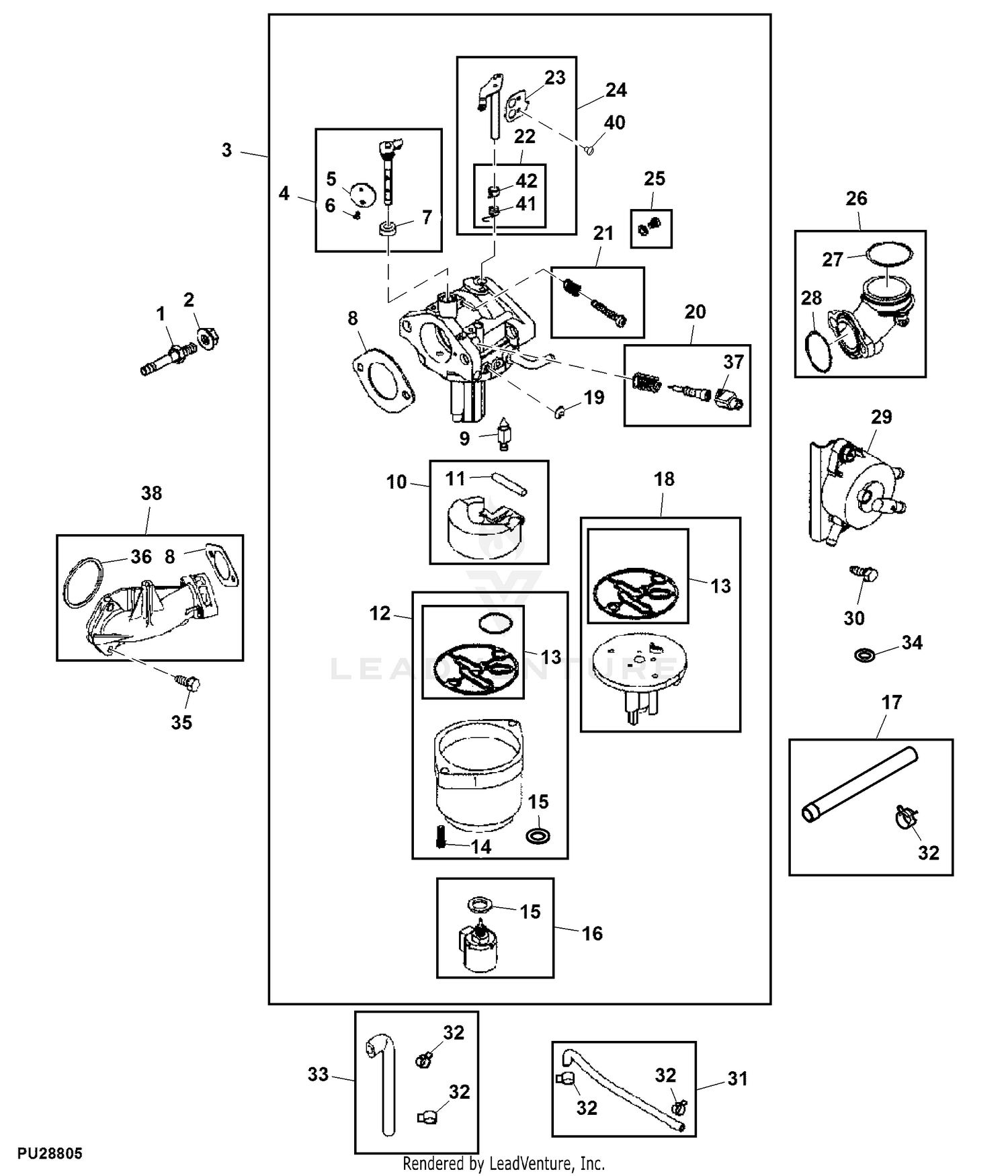 John deere la115 carburetor diagram hot sale