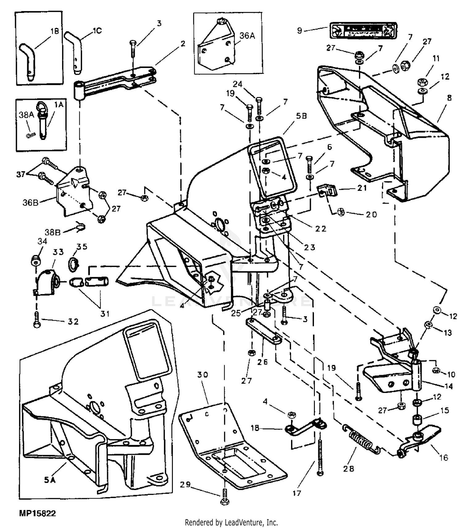 John Deere Material Collection System Power Flow Blower, 54X inch ( -  080000)