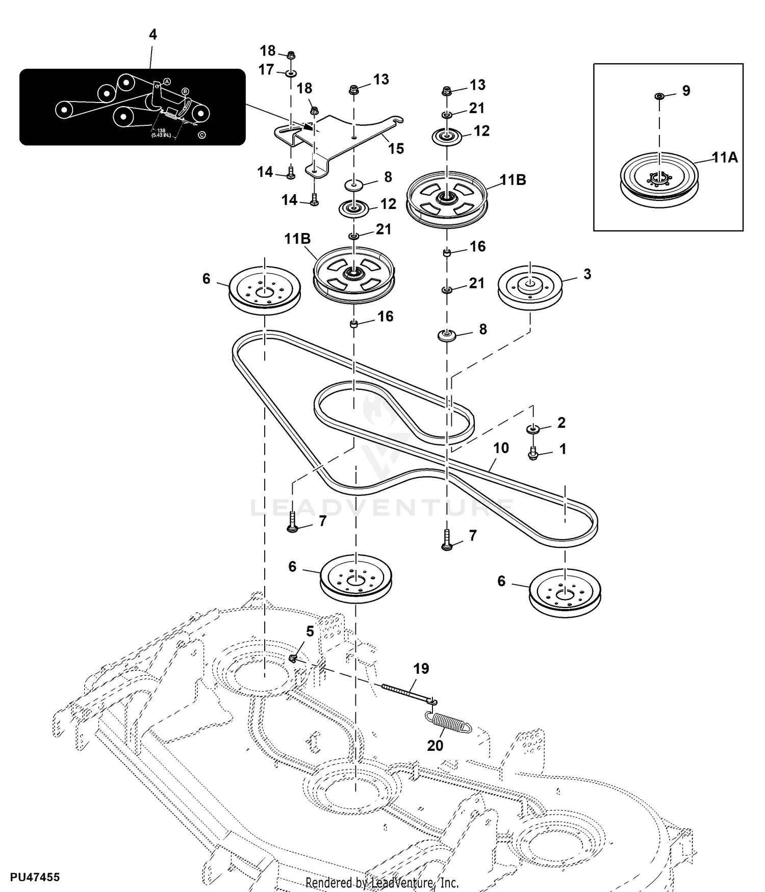 Craftsman zts 7500 discount drive belt replacement