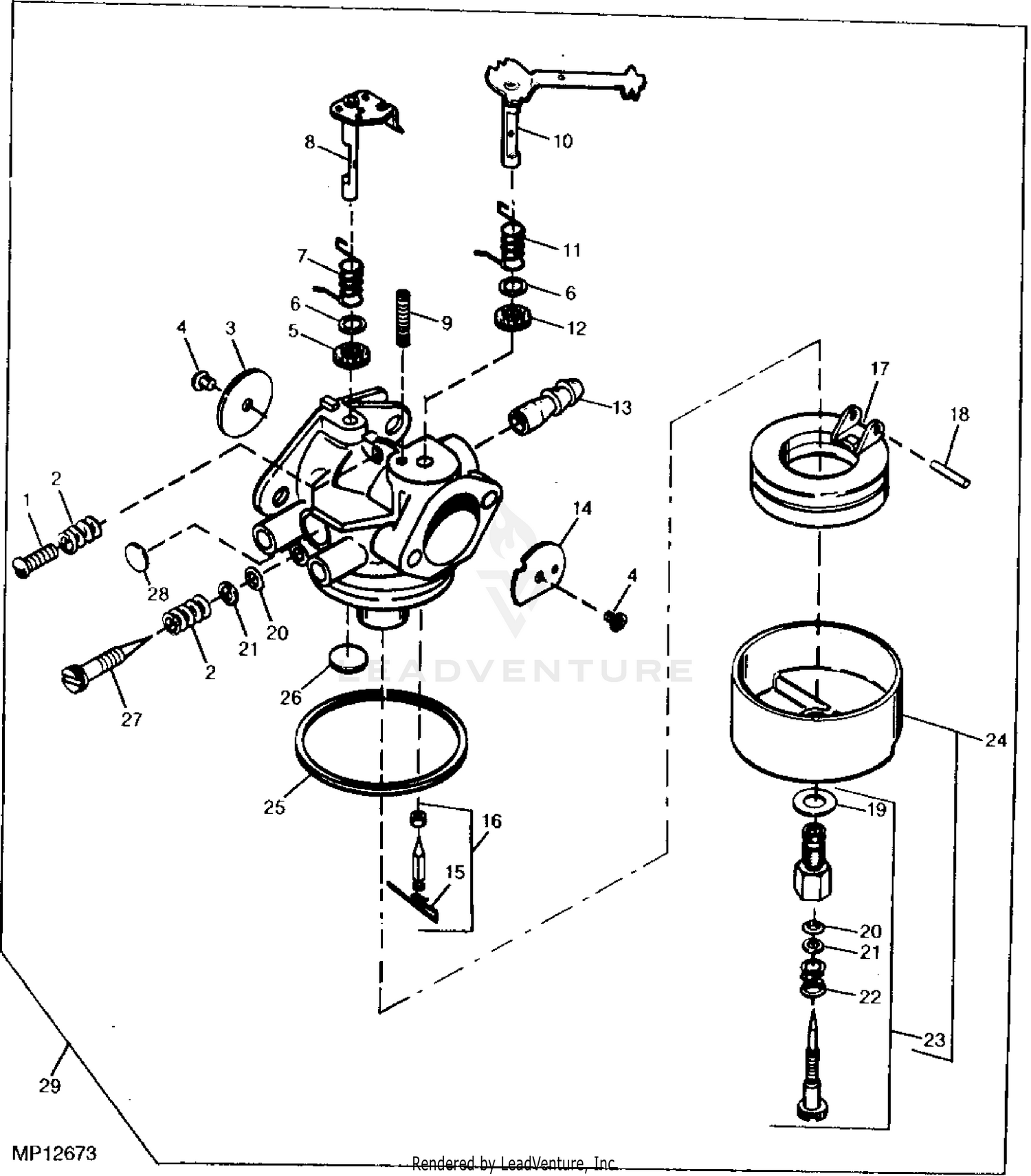 John Deere Carburetor Repair Kit - AM100942