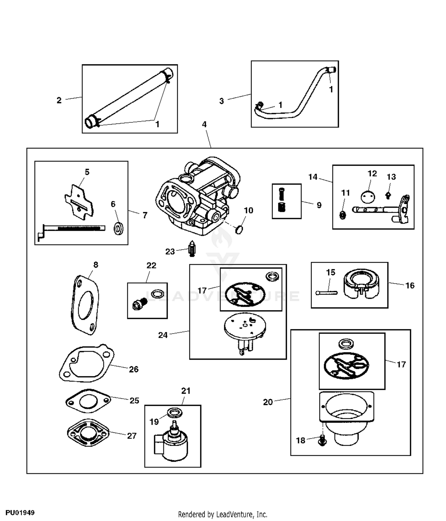 John deere la120 outlet parts