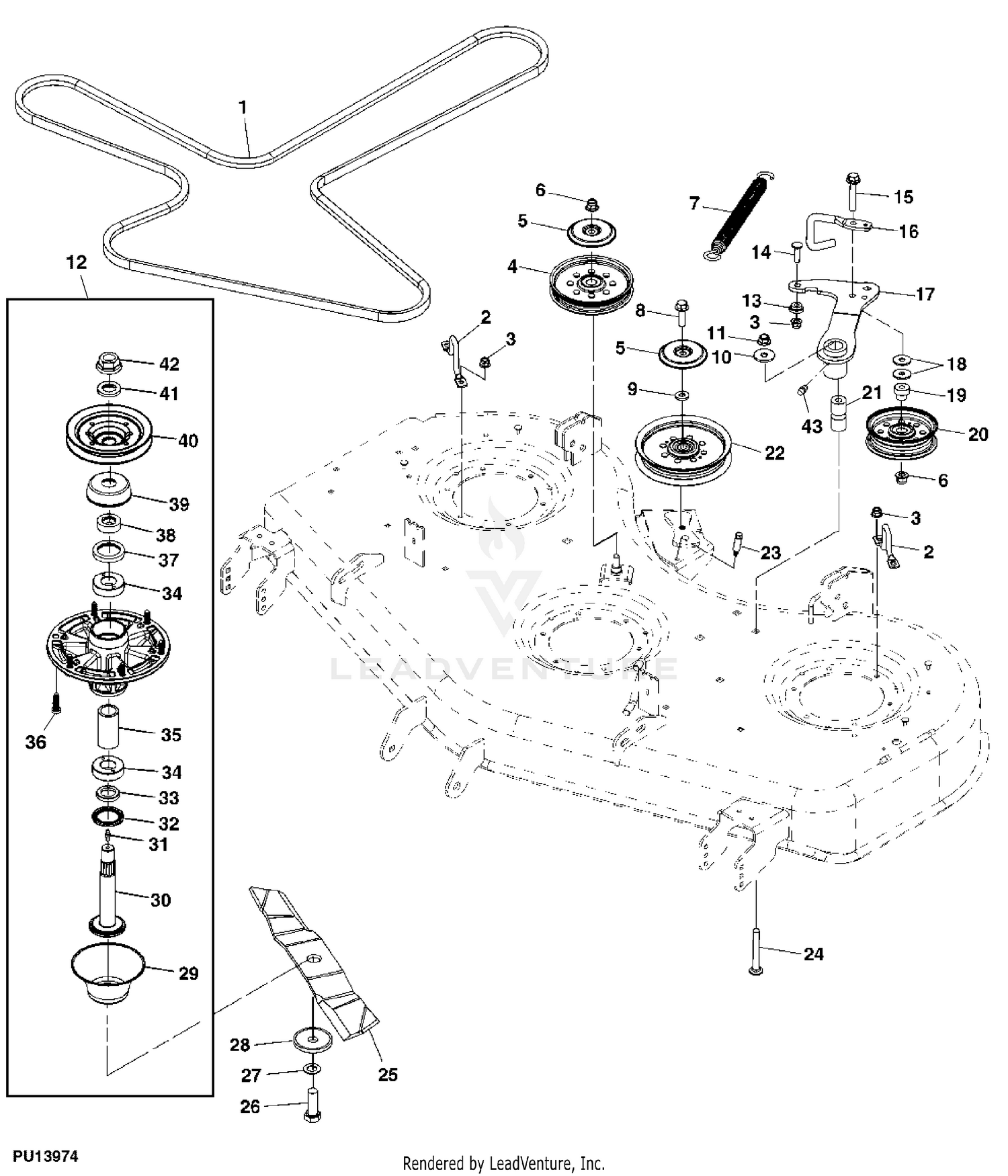 Craftsman riding lawn online mower drive belt diagram