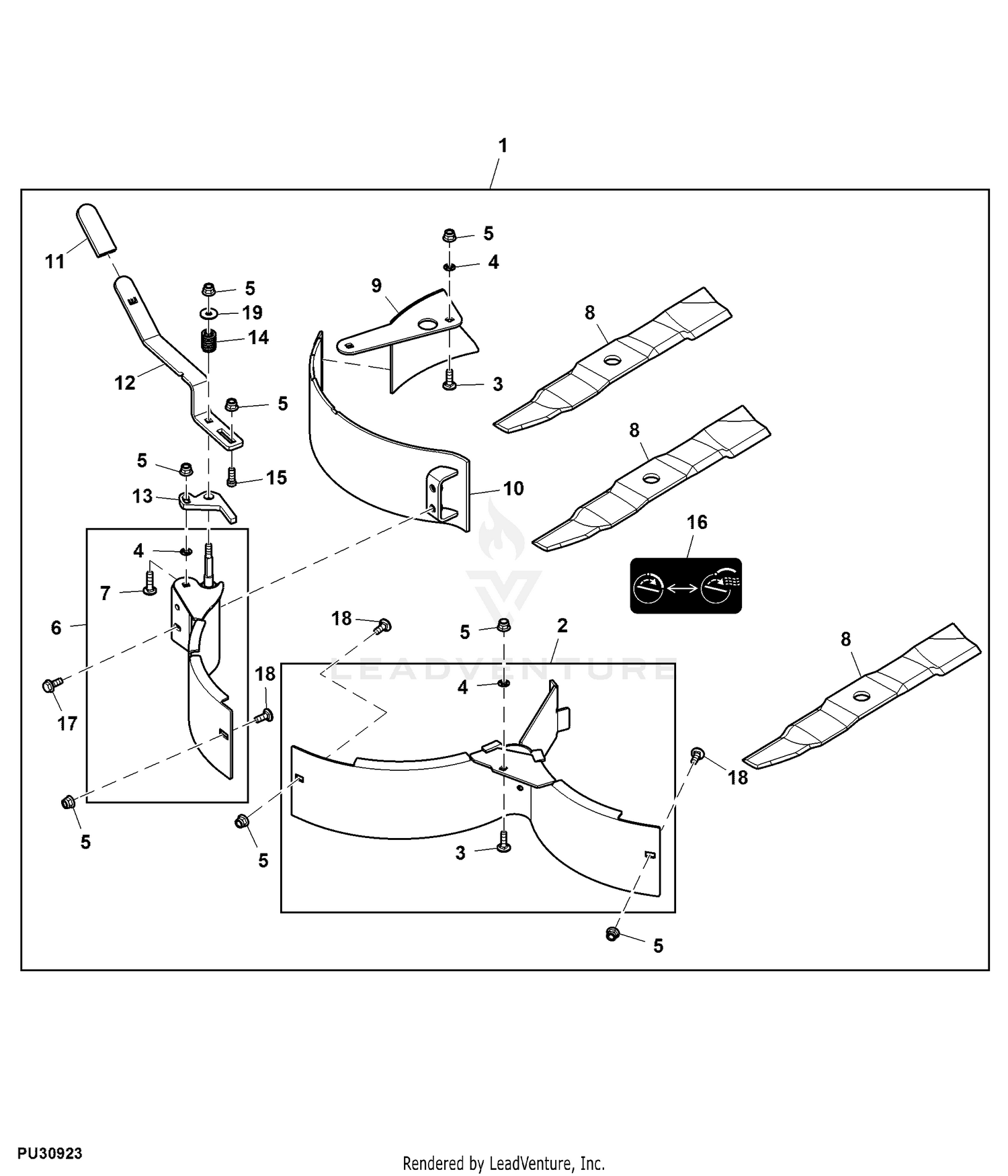 John Deere Z355E ZTrak Mower Z355E ZTrak Mower Deck (W/ 48 Inch TD Deck