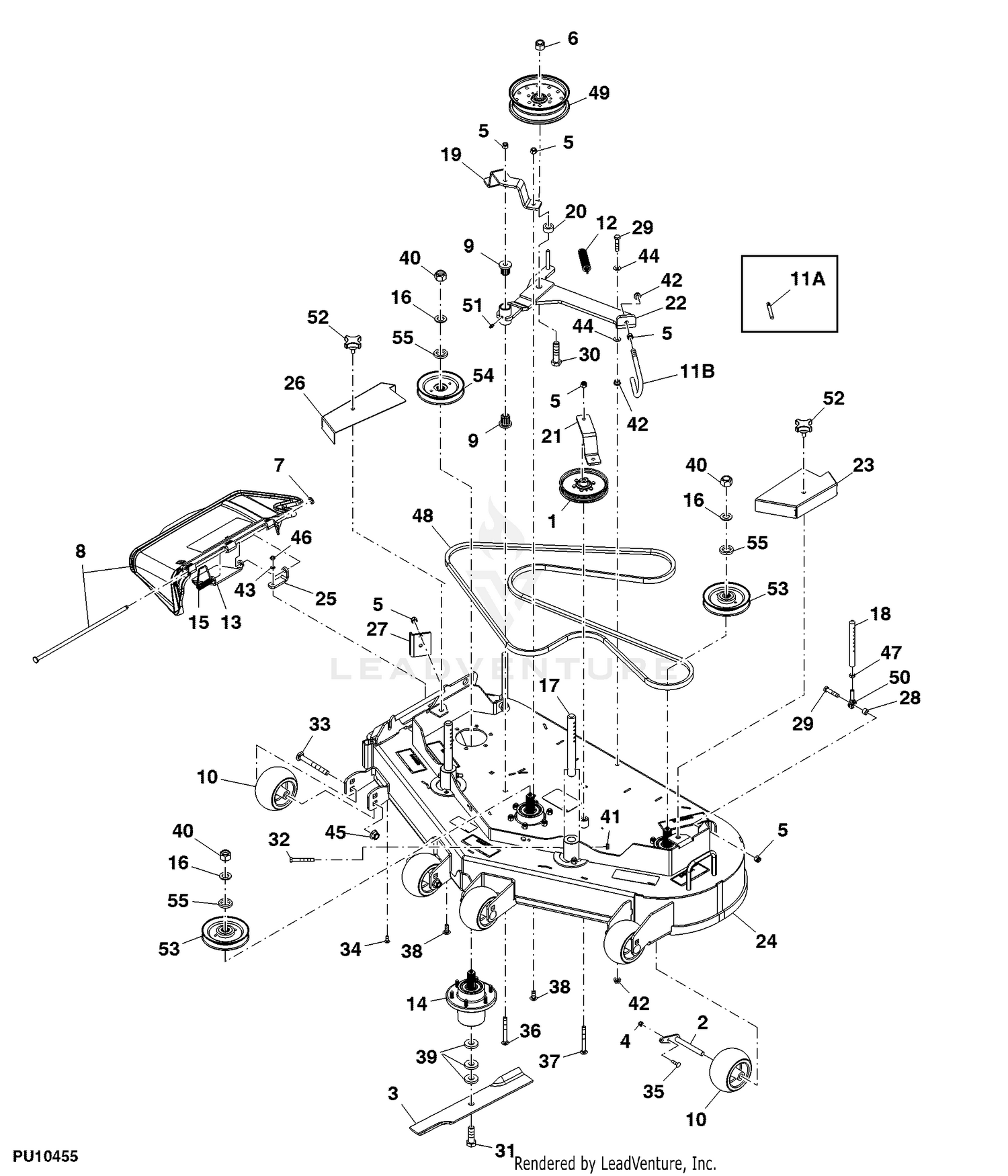 John Deere MOWER RELATED PARTS DRIVE BELT, GUIDES AND
