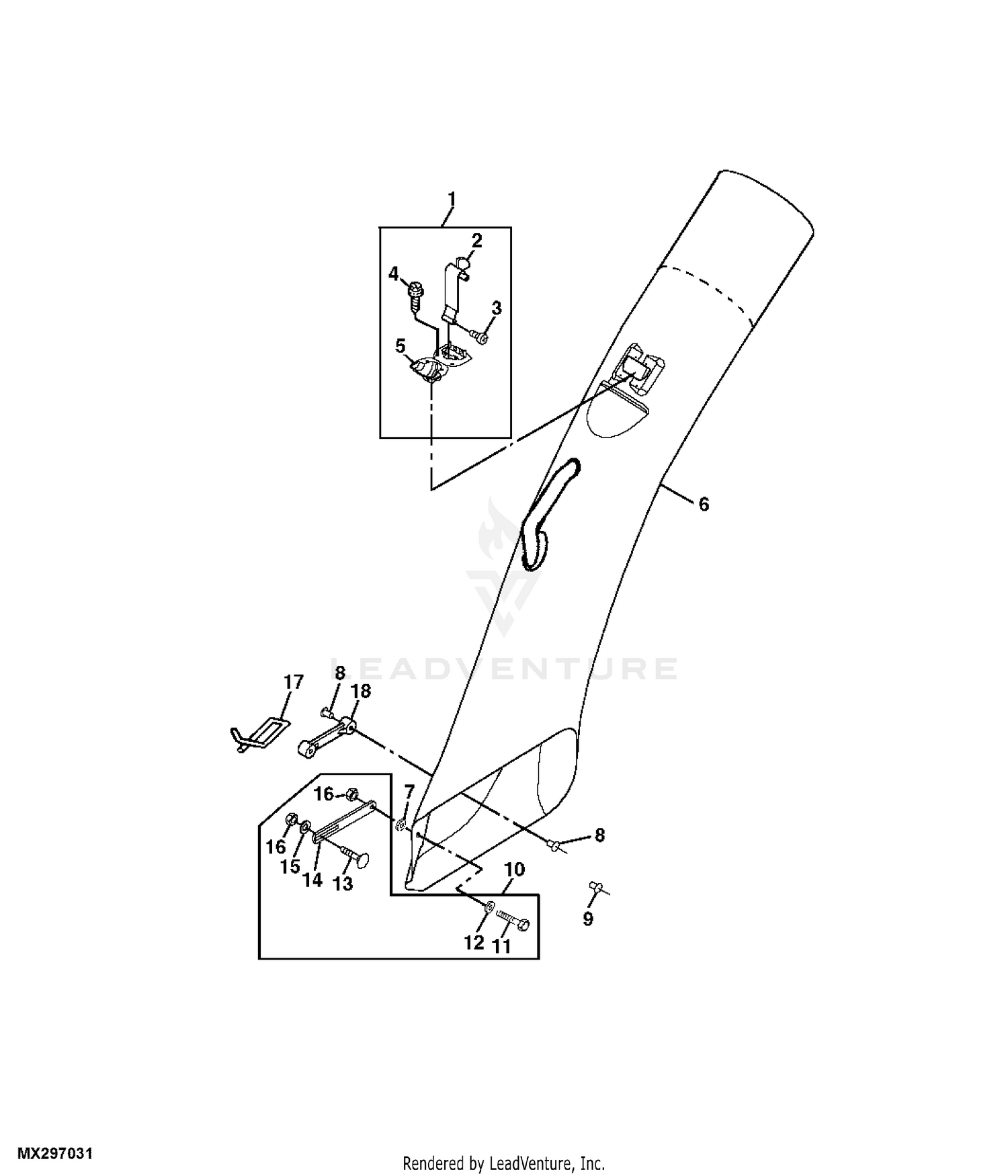 John Deere Chute Kit BM20493