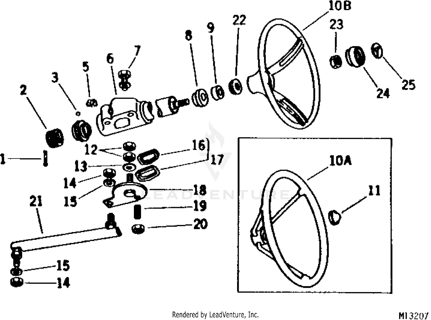 Lawn tractor online steering