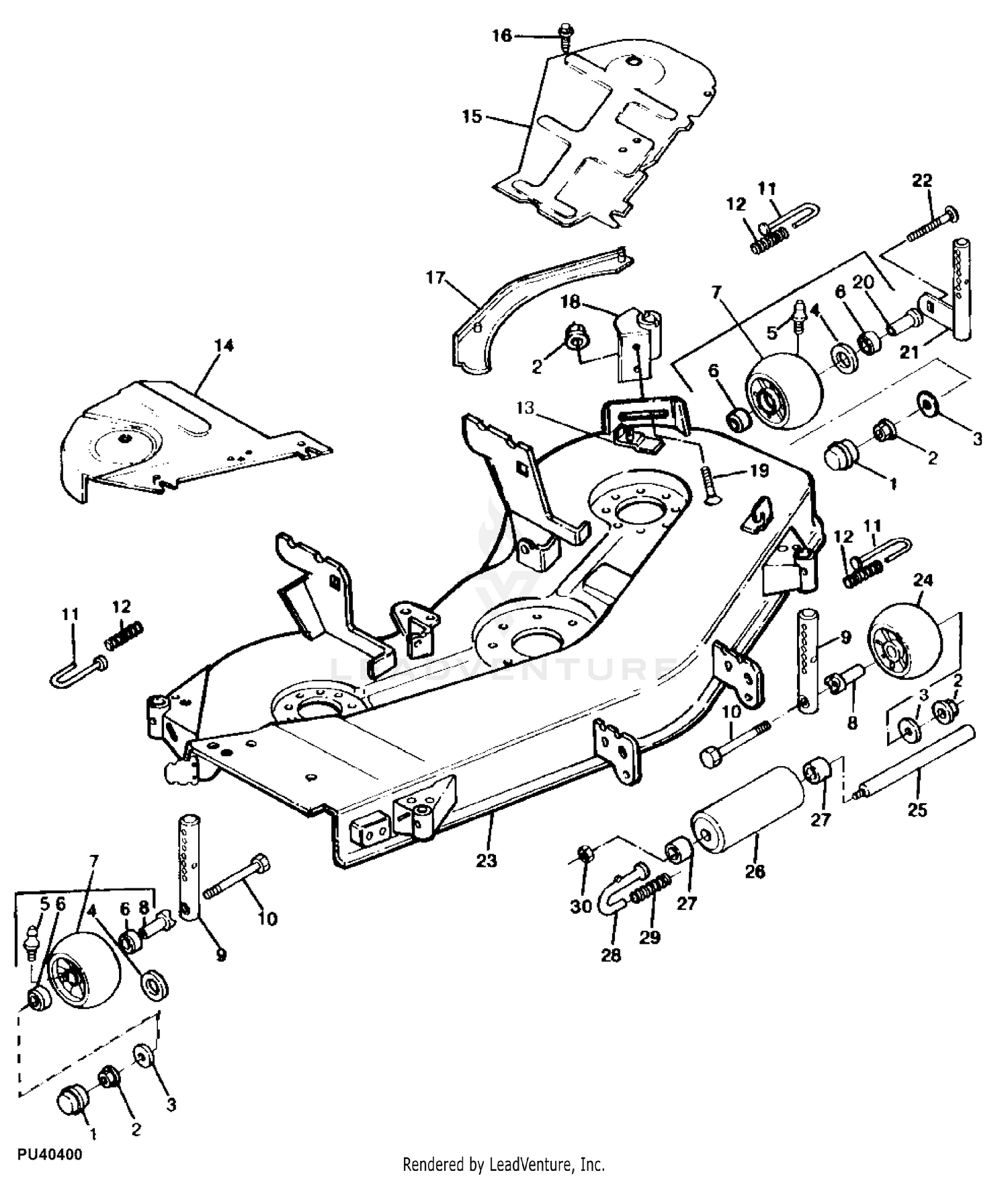 John deere 48 discount edge mower deck parts