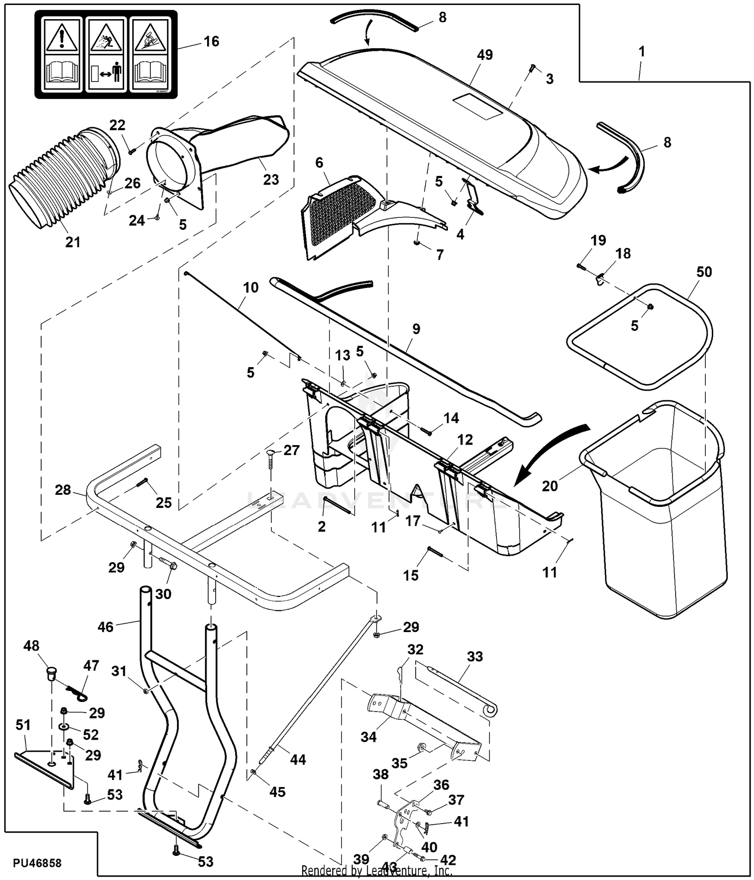 Craftsman lt2000 best sale bagger parts