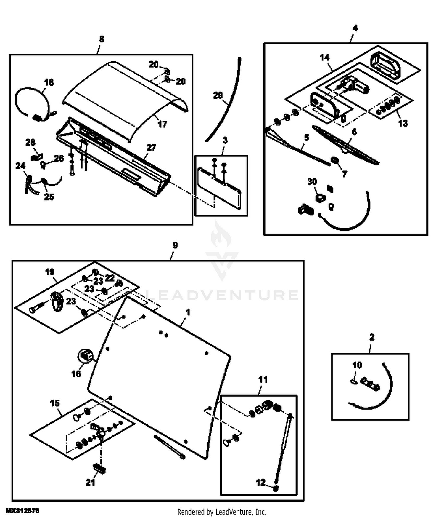 vg12331 - FUSE BOX, FUSE BOX fits John Deere