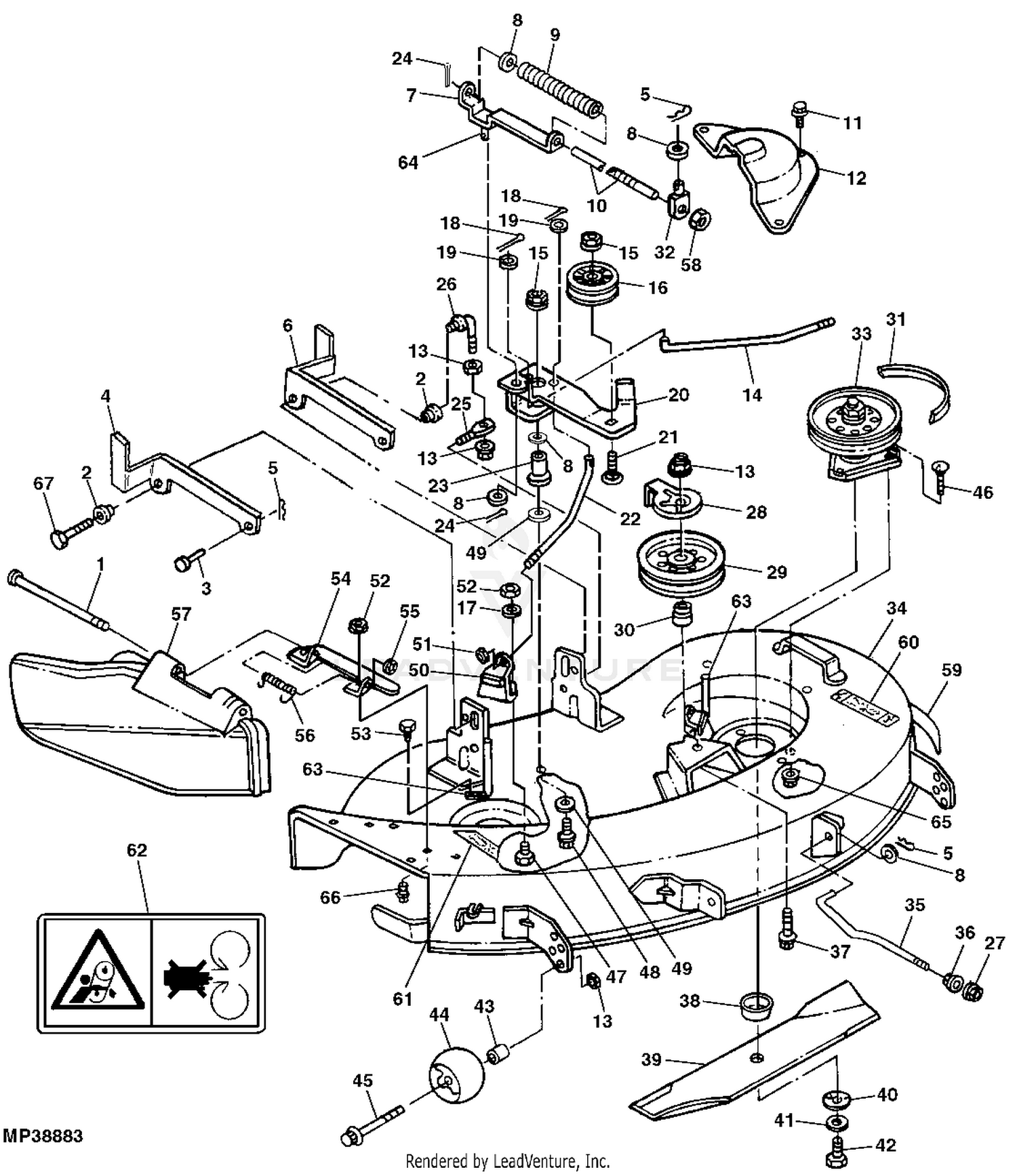 John deere sabre drive hotsell belt diagram