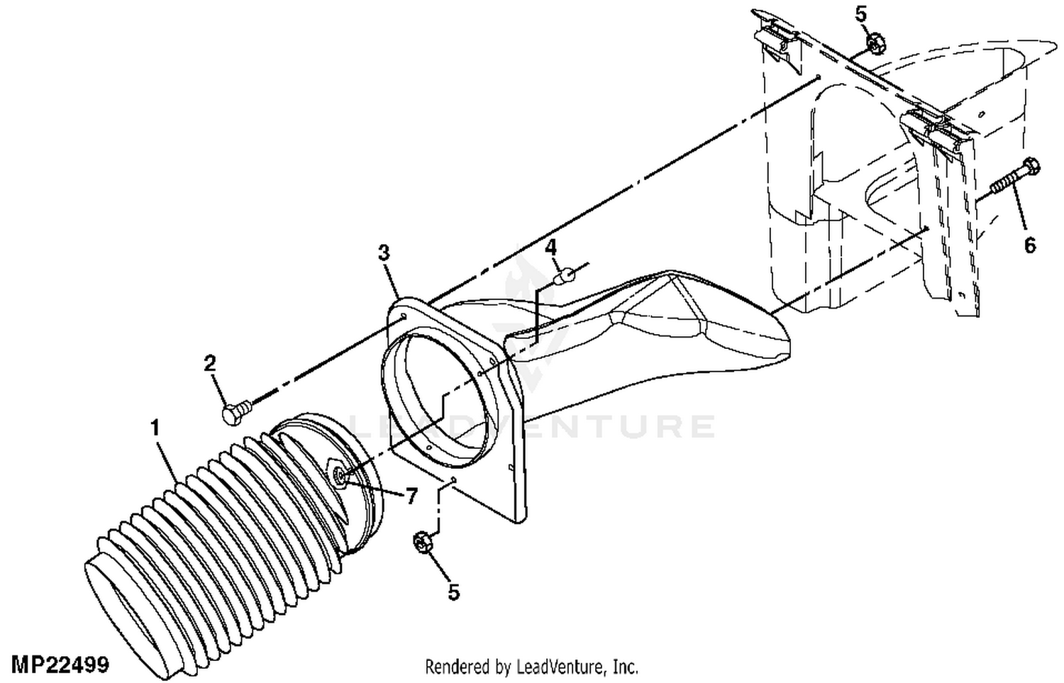 John Deere Power Flow Blower Assembly (48C Mower) -PC9146 Jacksheave,Idlers  & Belt,48C: Two-Bag Powerflow Material Collection System