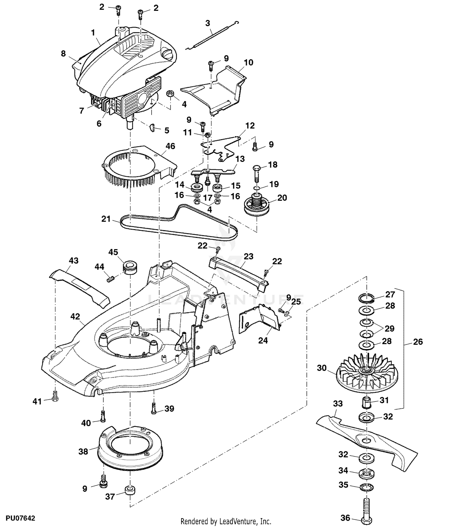 John deere walk online behind lawn mower parts