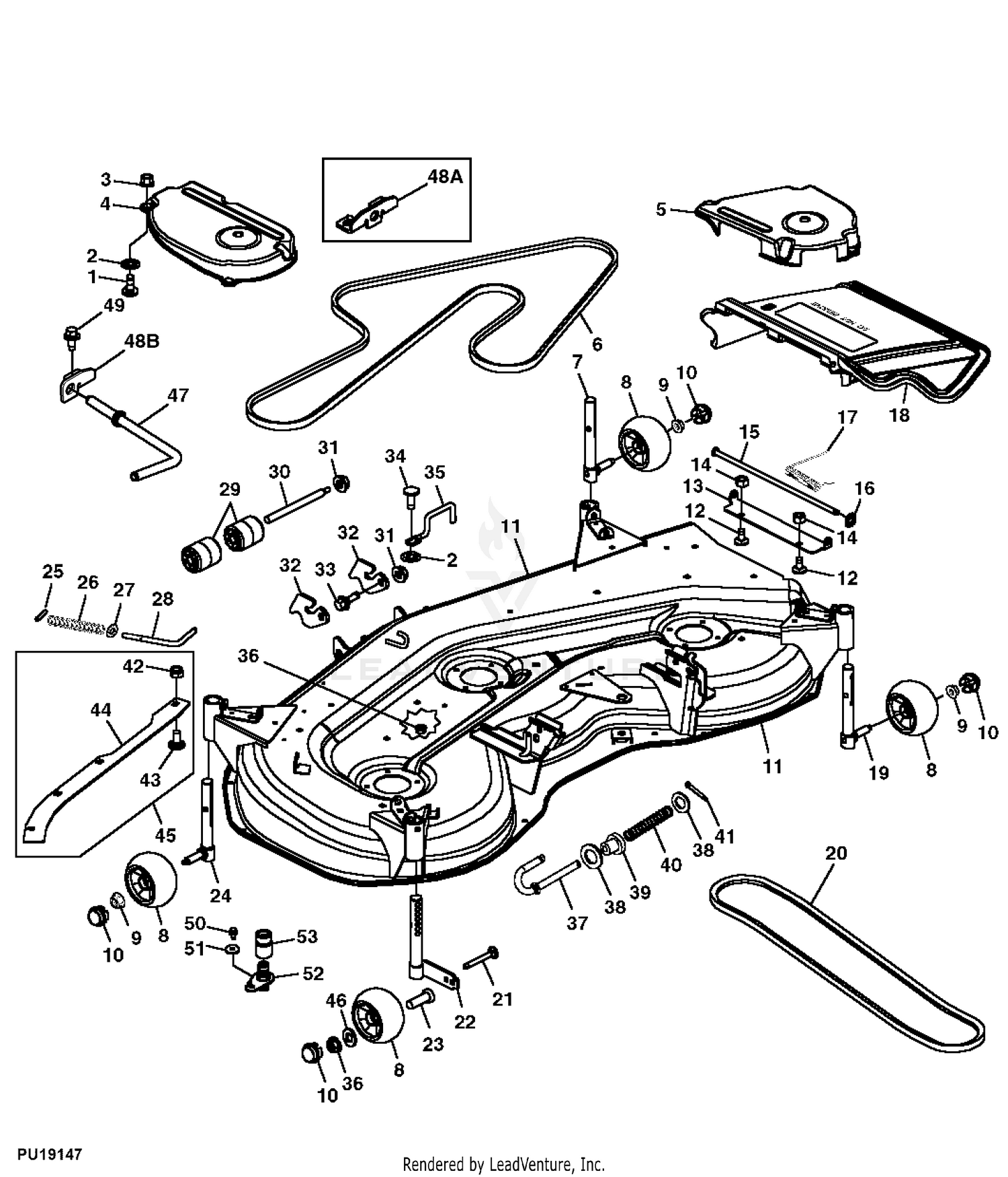 John Deere 48c Mower Deck Parts Diagram Wiring Diagram | Images and ...