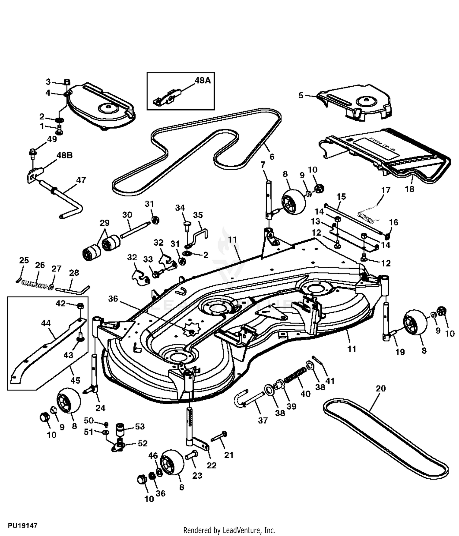 John Deere 48c Mower Deck Parts Diagram Heat Exchanger Spare Parts