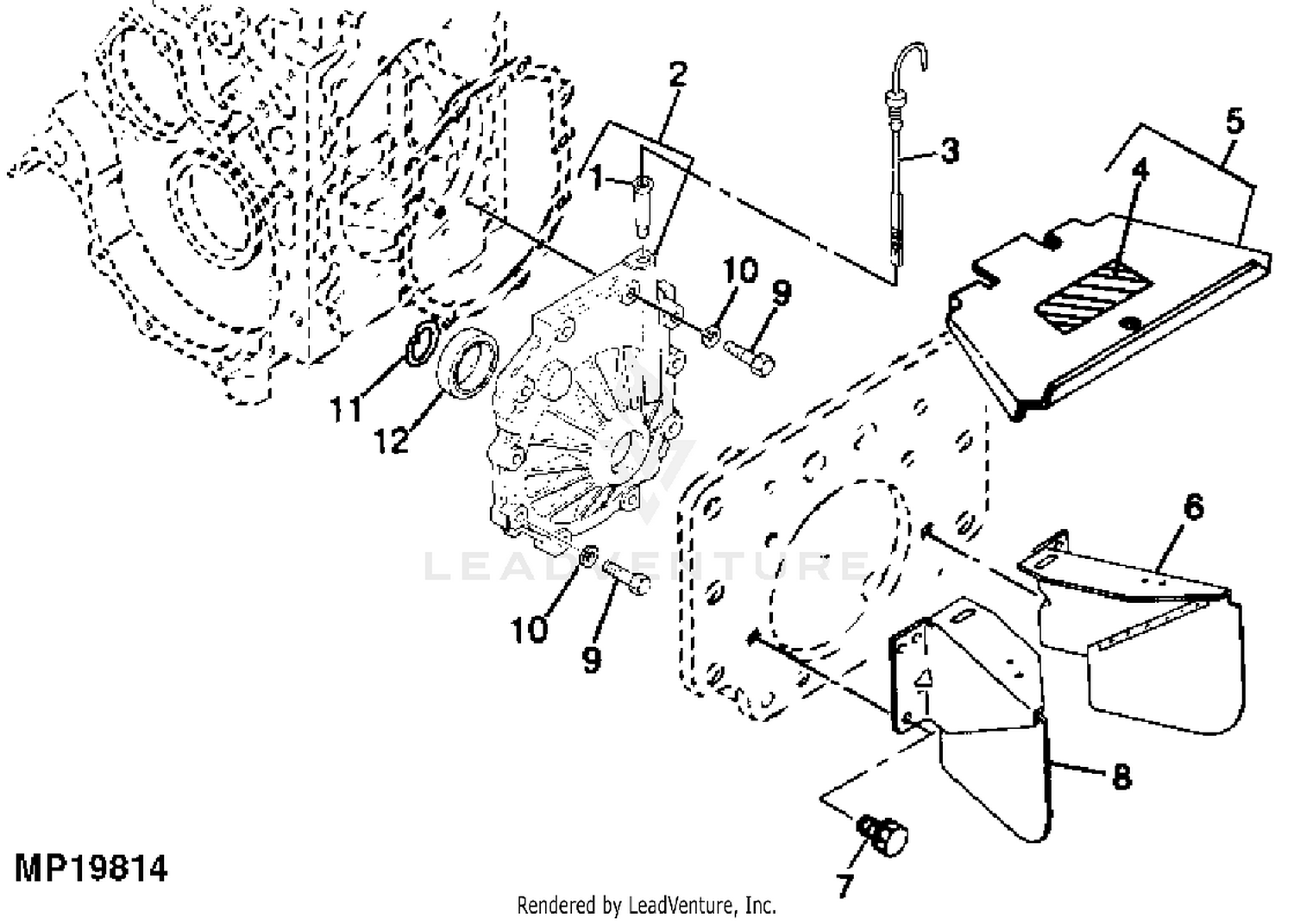 John Deere 790G (Gear Transmission) -PC2732 PTO SHIELD