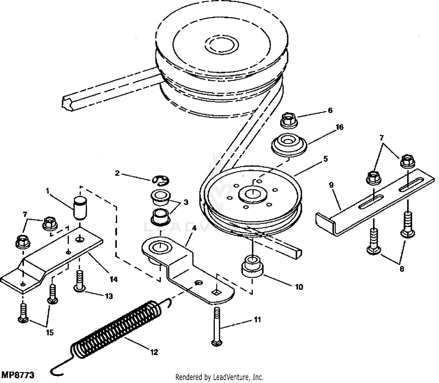 John deere 140 mower deck online parts