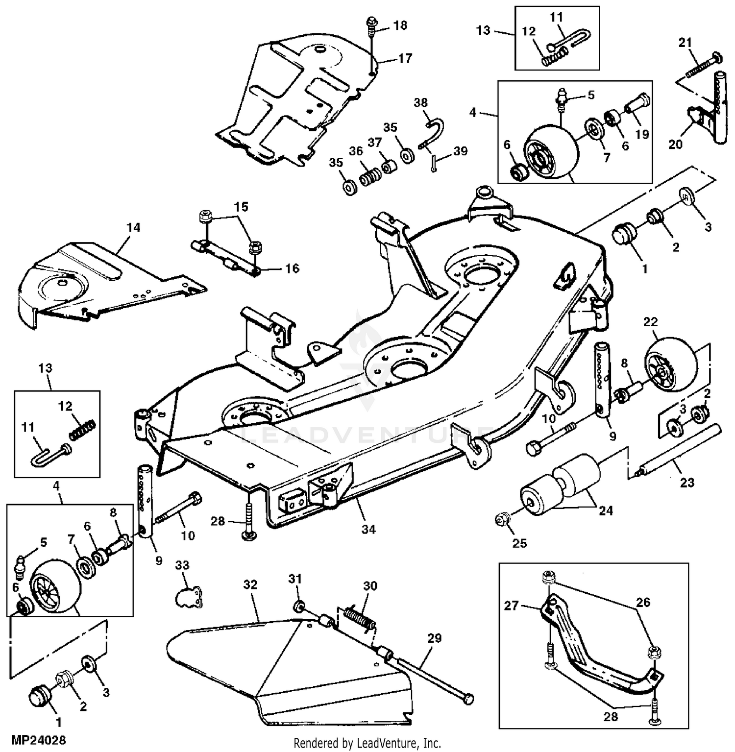 John Deere Power Flow Material Collection System (50-IN Mower Deck) -PC2111  ROTOR: POWER FLOW BLOWER ASSEMBLY 50 MOWER