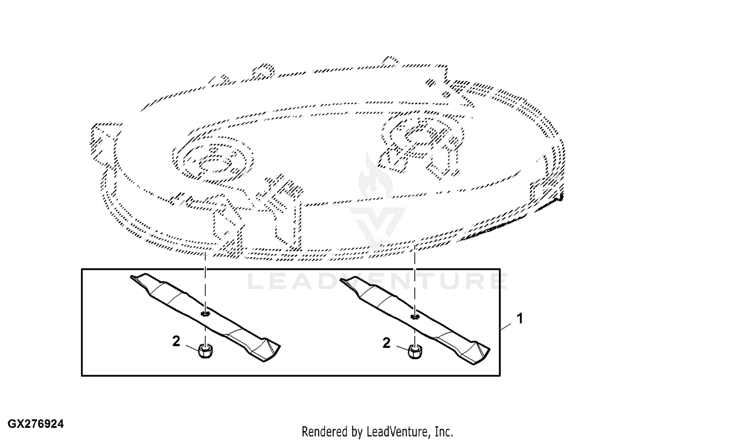 John deere cheap d125 mower blades