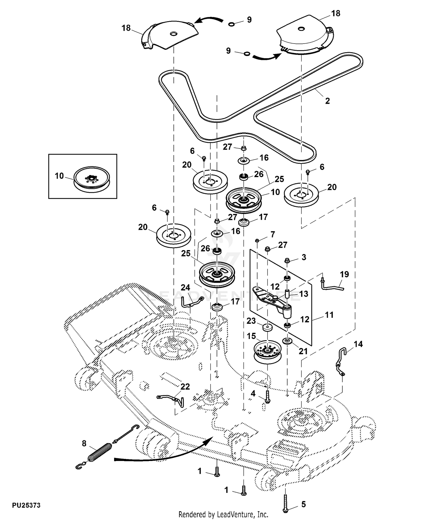 John deere z915e online striping kit