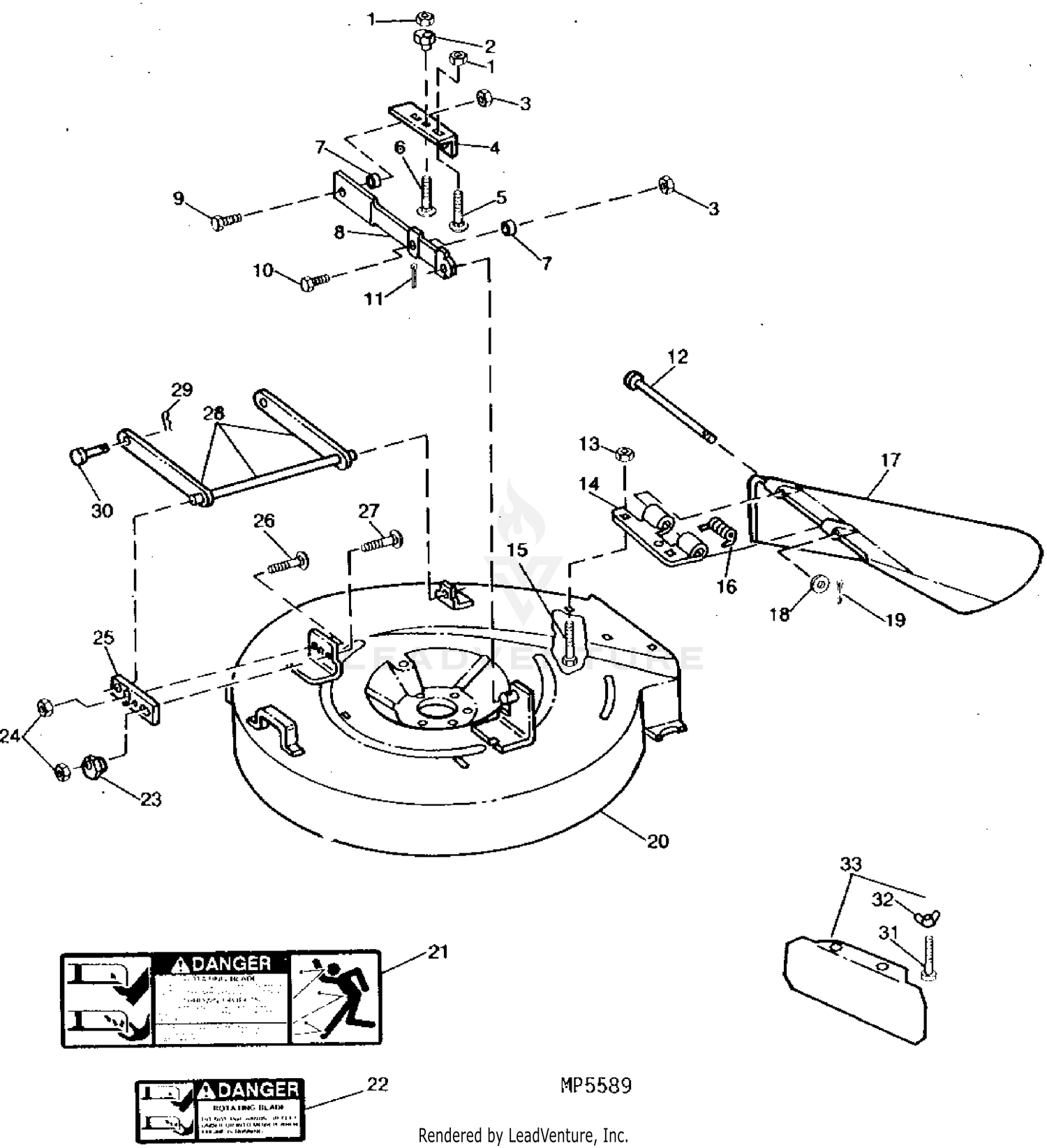 John deere rx75 online blade