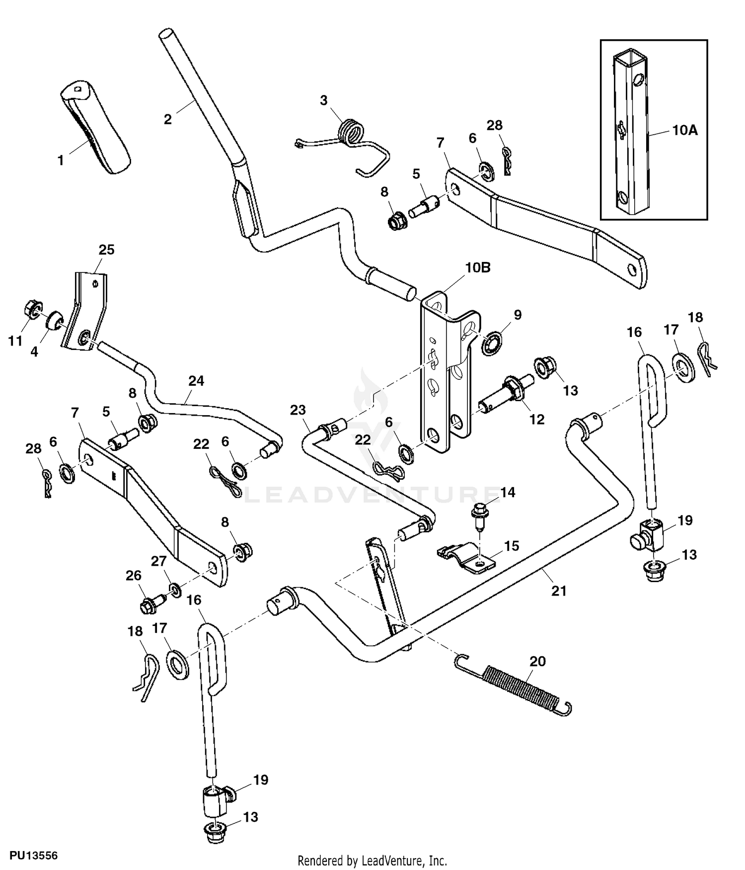 D110 best sale mower deck