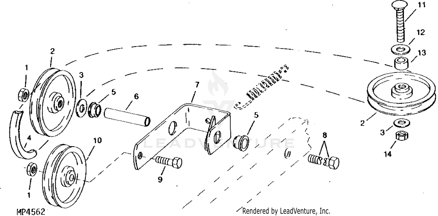 John deere 185 online hydro deck belt diagram