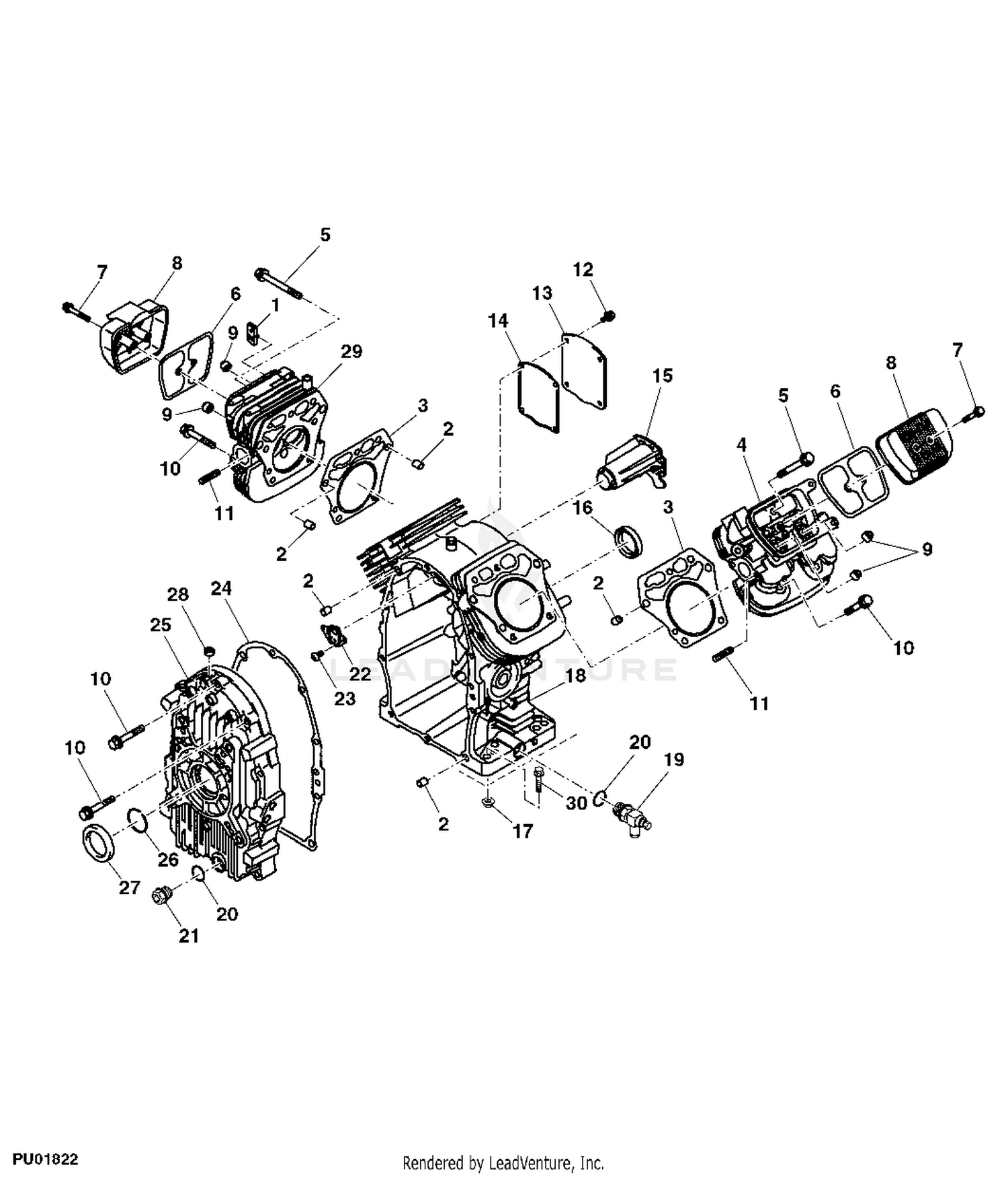 John Deere 757 ZTrak AC Gas Engine W 60 Inch Mower Deck PC10357