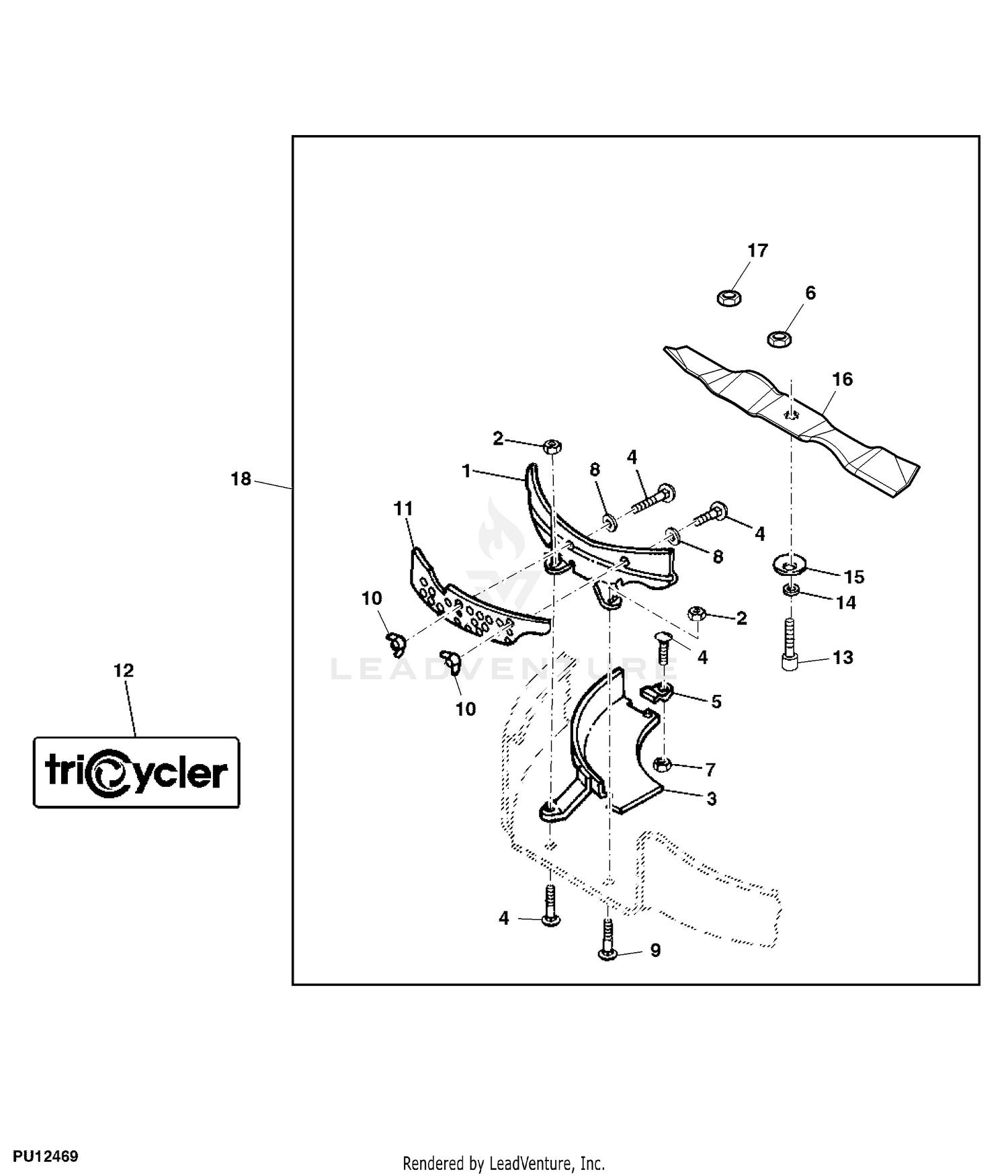 John Deere 38 mulch kit for tractors with 38 mower decks BM21817 Garden