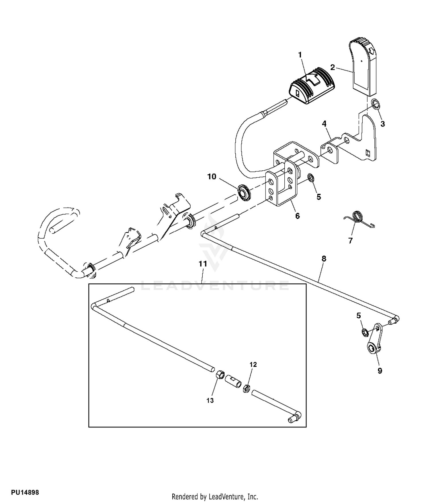 John deere la115 deck best sale parts diagram