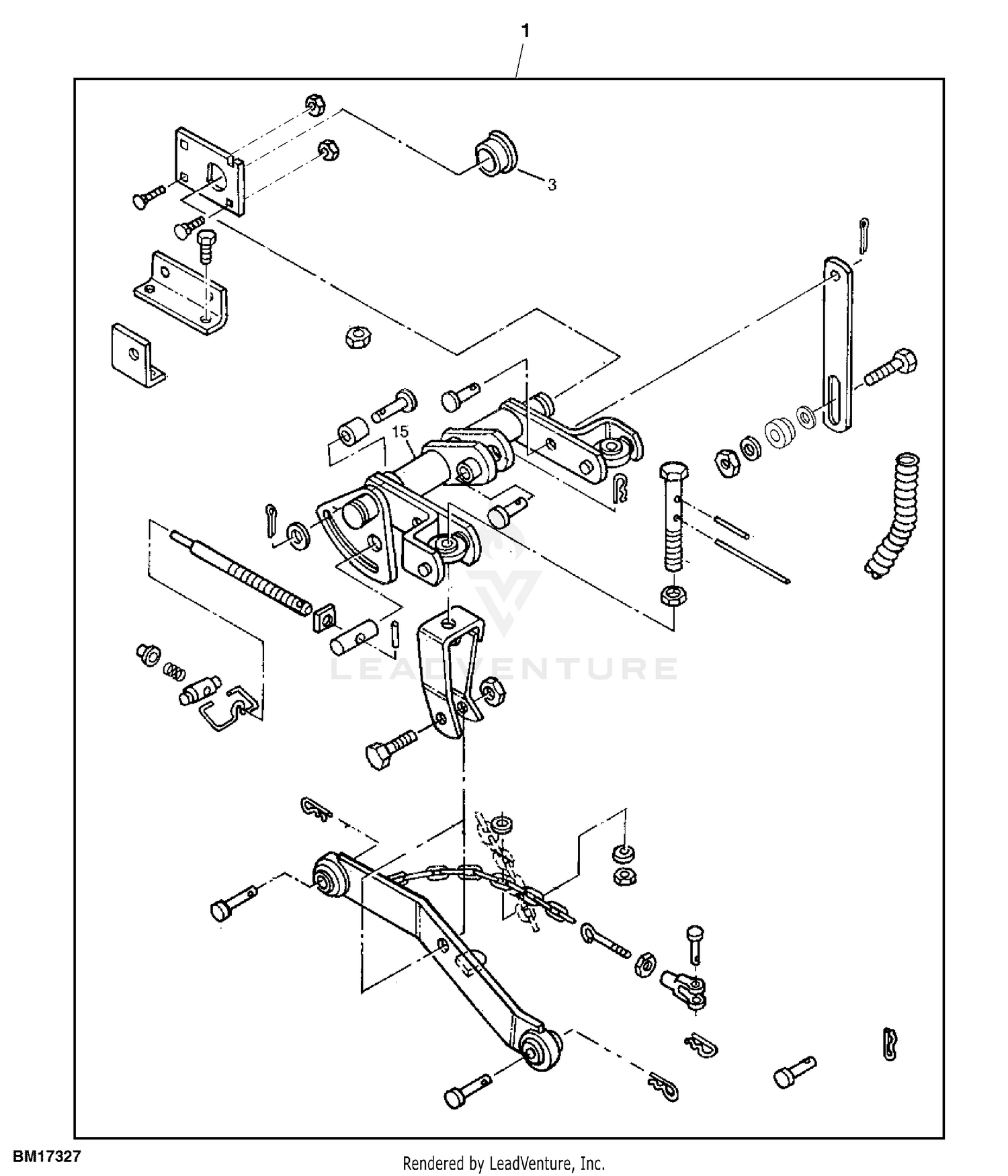 John Deere Hitch Attachment, 3-Point Hitch