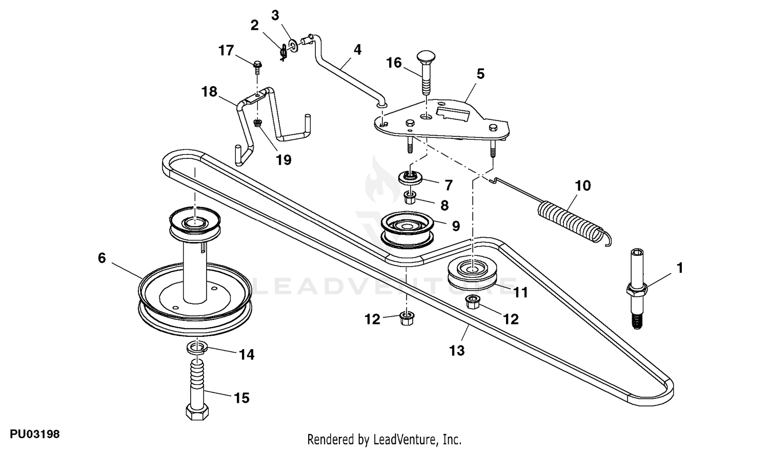 John deere d110 2025 drive belt replacement