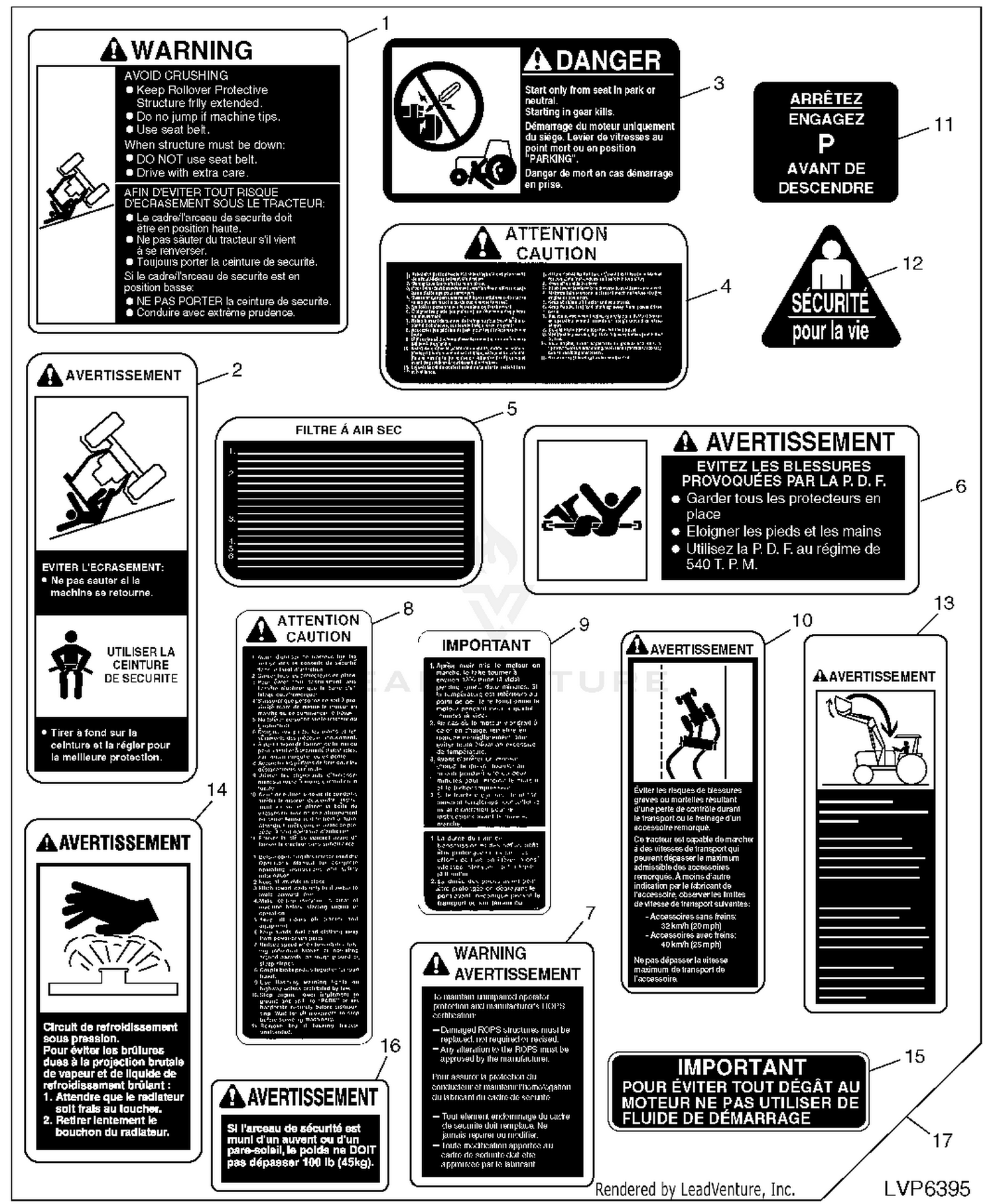 John Deere 5325n Tractors John Deere 5325n Tractor Straddle Mount Pc French Label Kit Labels Tractor