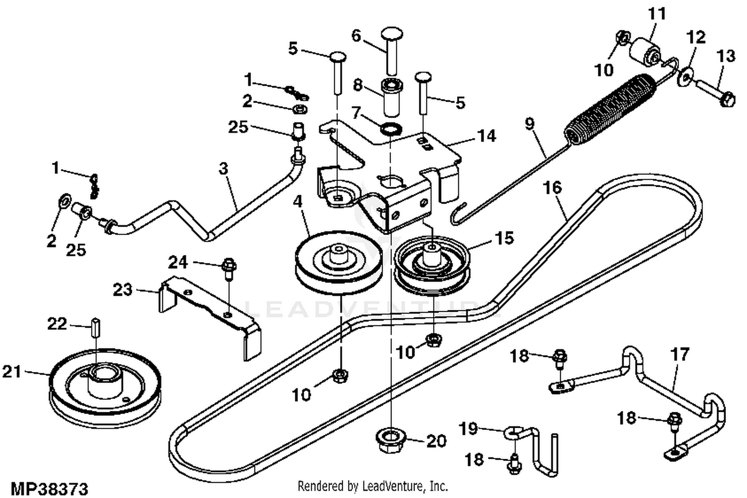 John deere x324 mower deck belt diagram sale