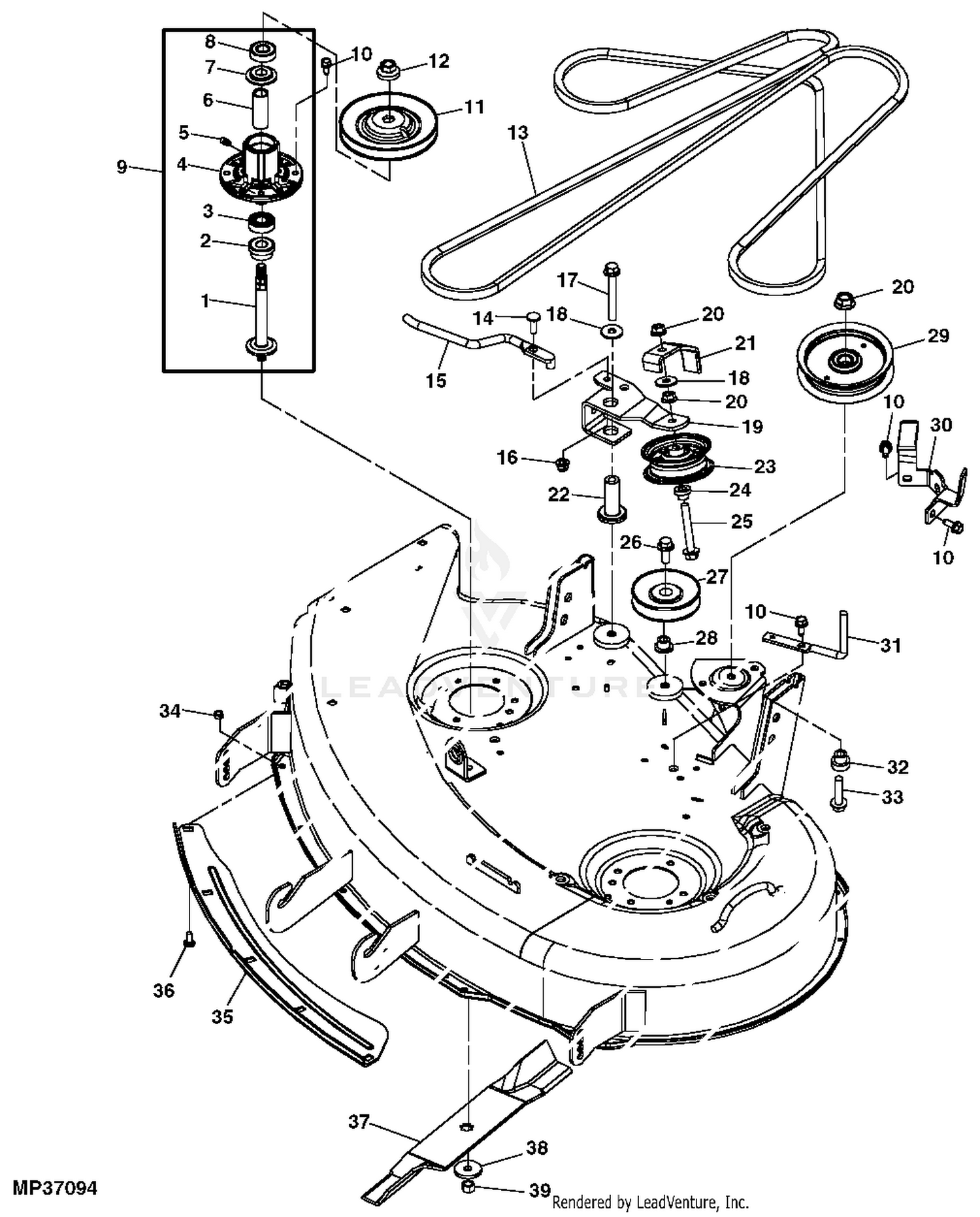 John deere x300 42 deck online belt