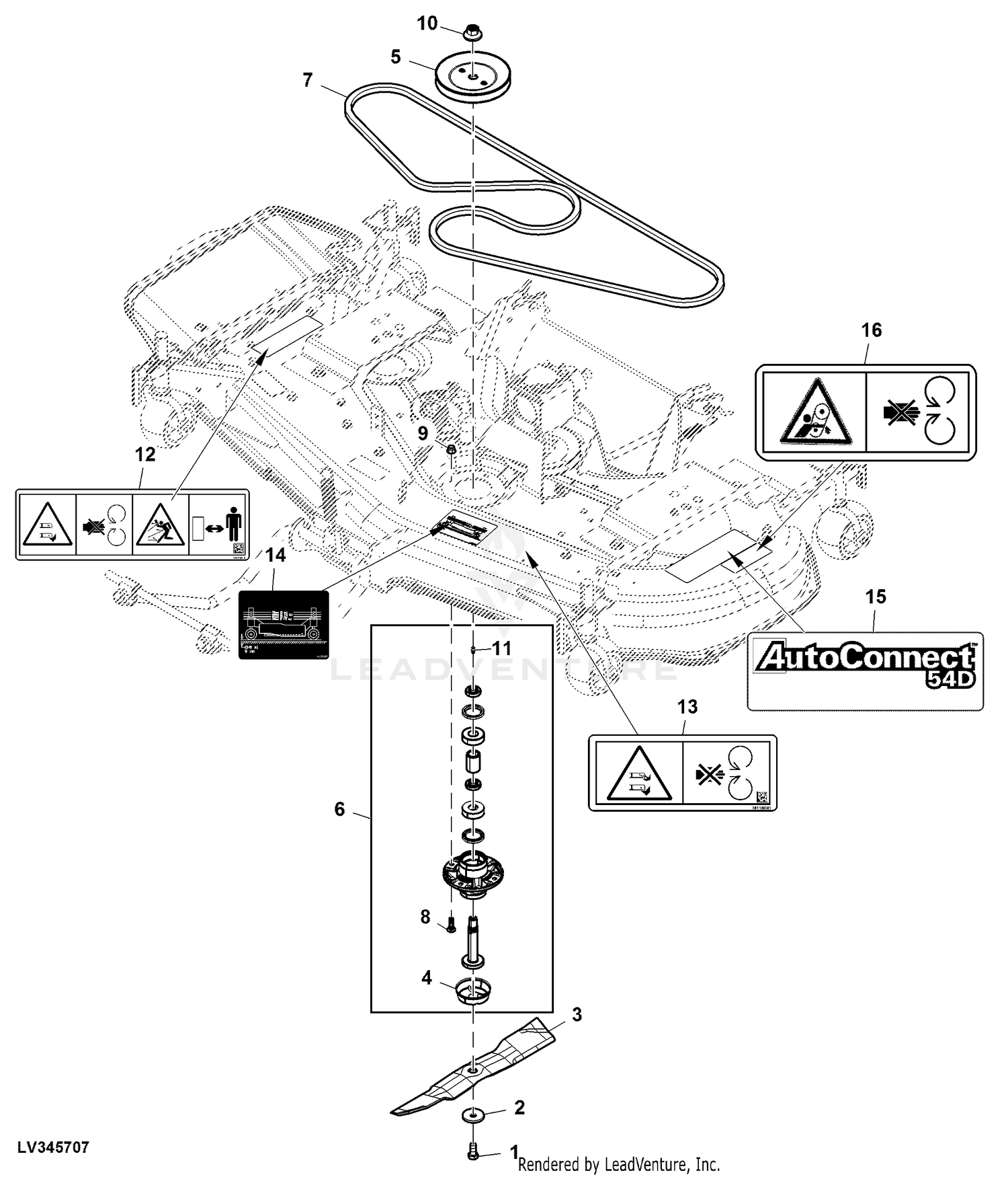 Kubota 54 inch discount mower deck parts