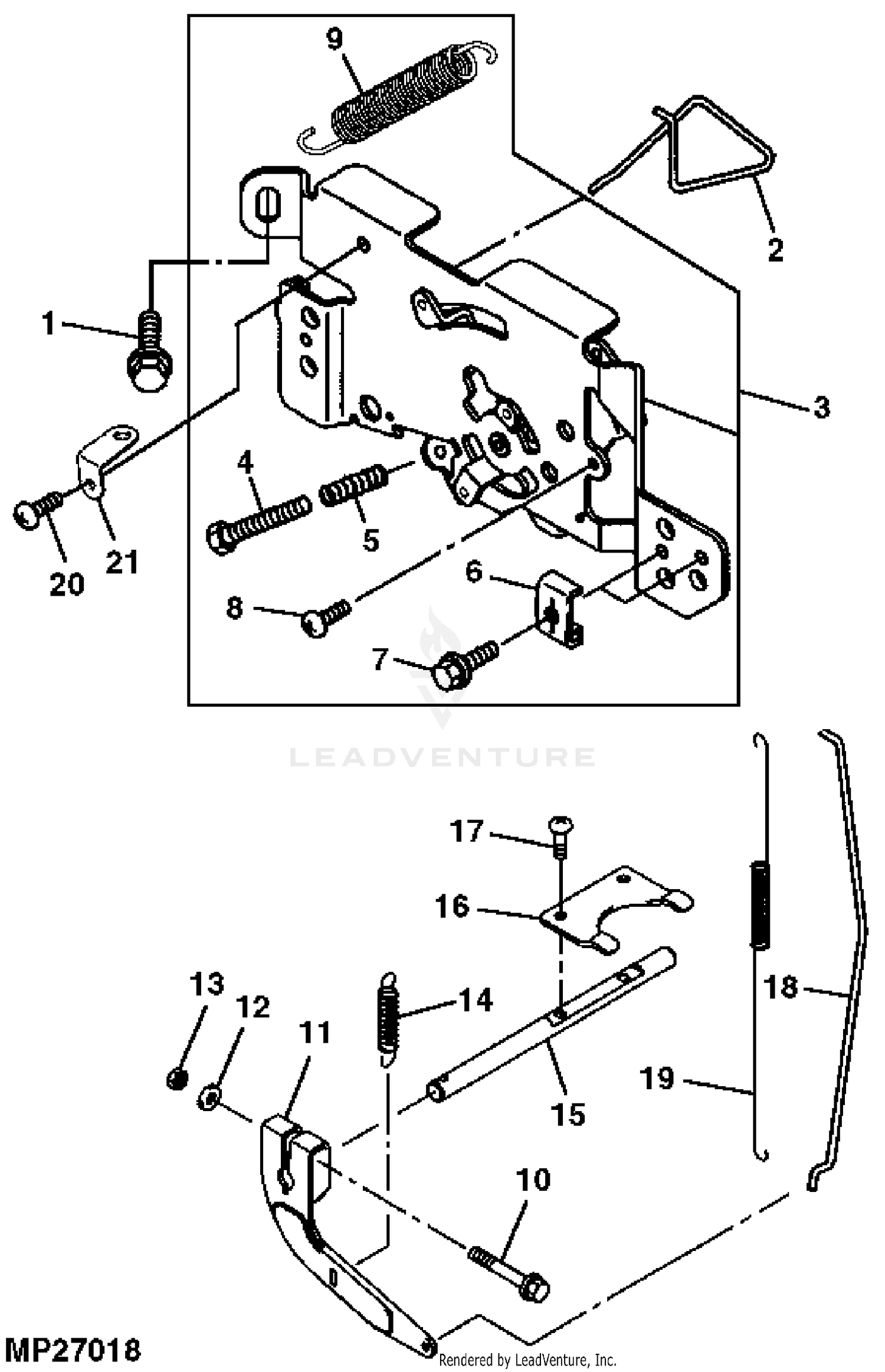 John deere gt245 54 mower deck parts sale