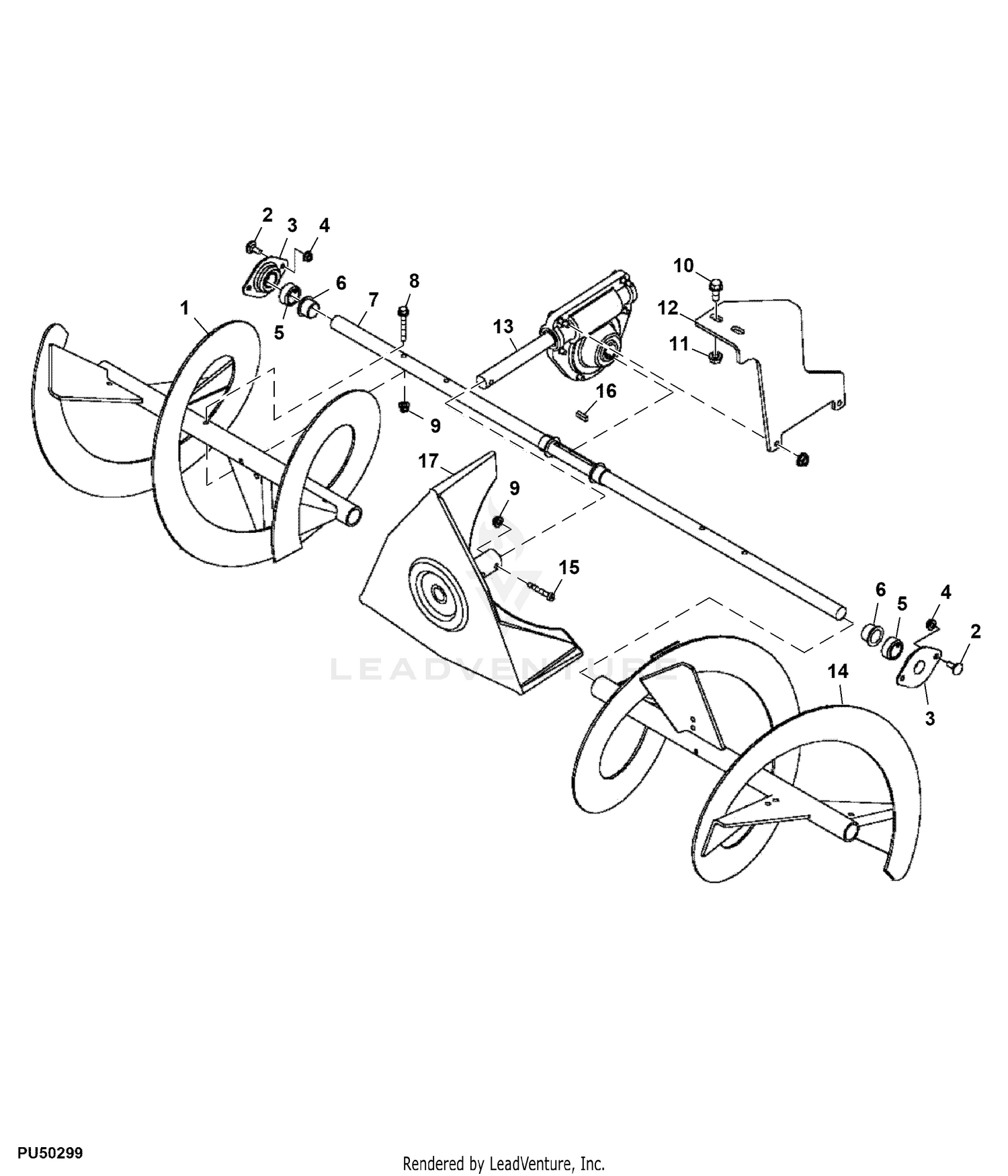 John Deere Snowblower (44 (1,12M)) Auger, Snowblower, 44 inch