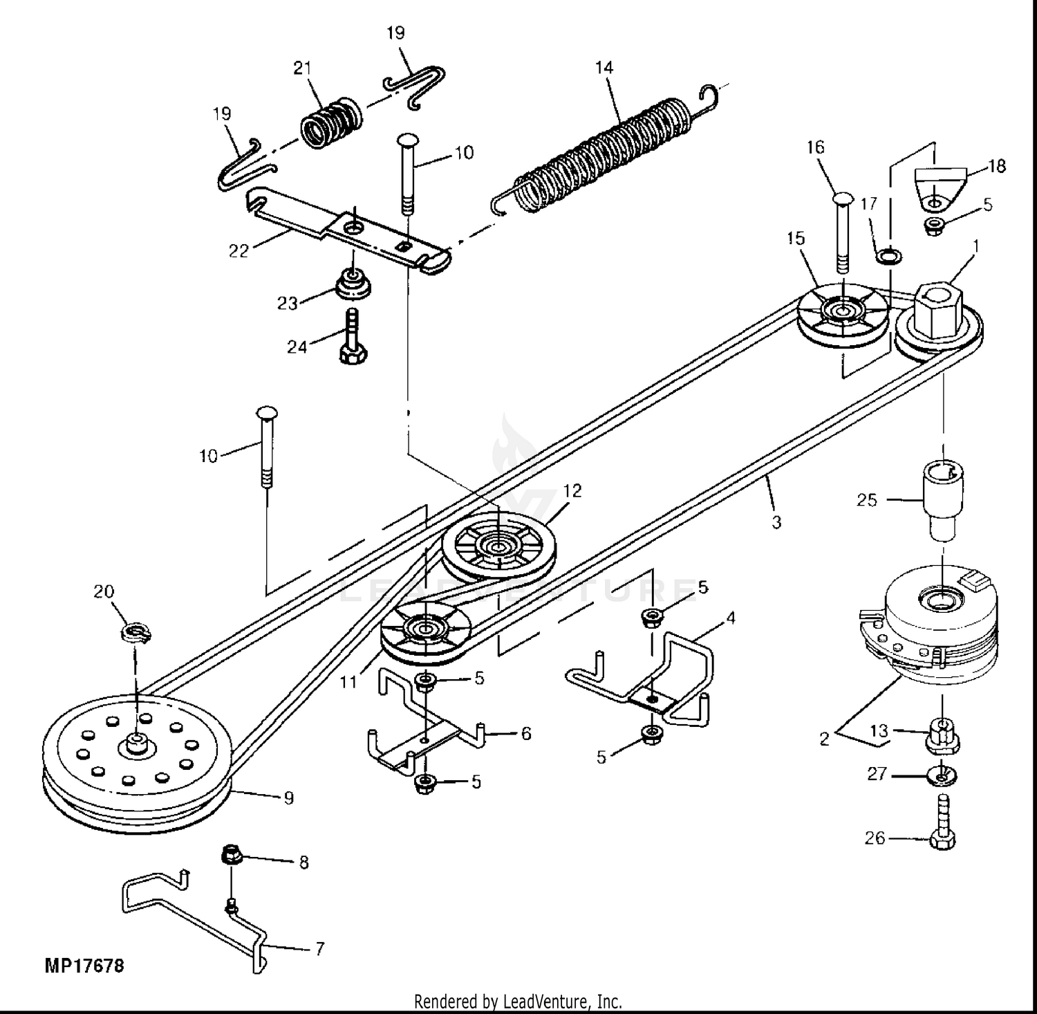 John deere outlet stx38 drive belt