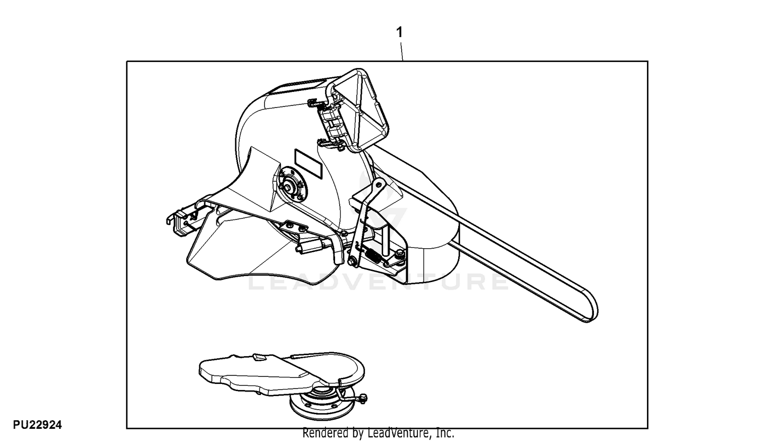 John Deere GX345 Lawn & Garden Tractor Power Flow Blower Assembly (48C  Mower) (W/Quick-Tatch) -PC9078 Jacksheave & Belt 54C High-Performance Power  Flow: MATERIAL COLLECTION SYSTEM