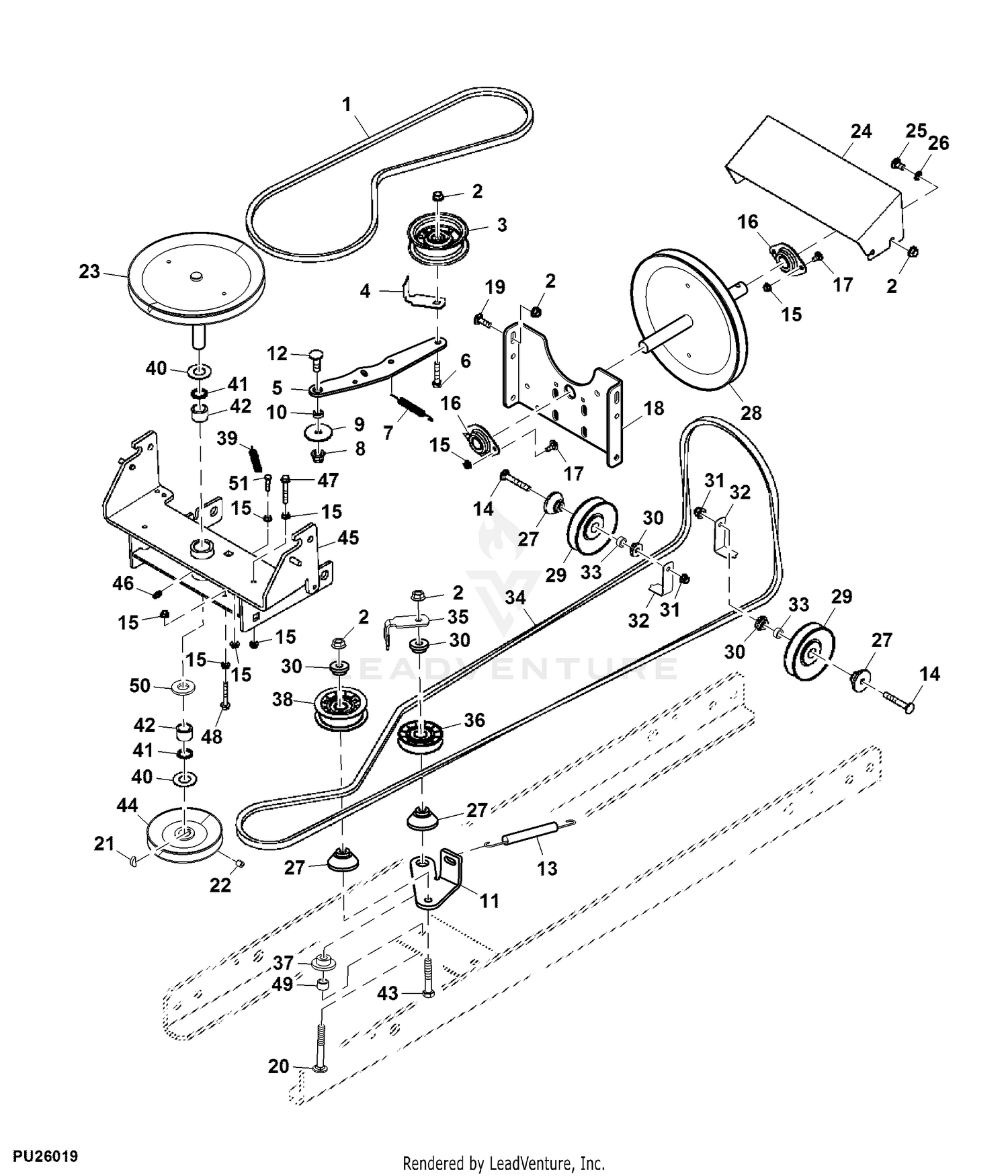 John deere d140 drive belt diagram sale