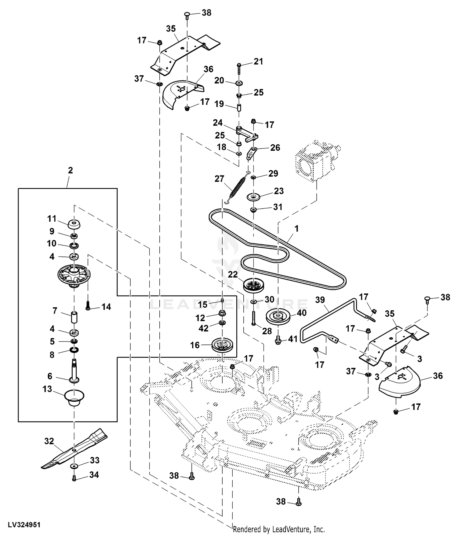 John deere 54d mower deck parts new arrivals