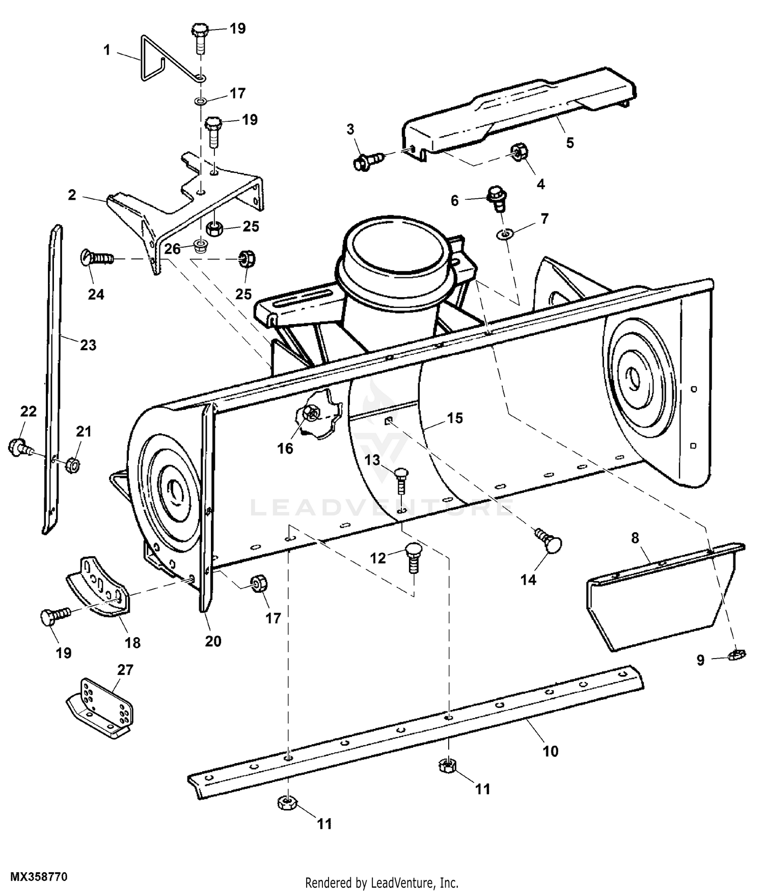 John Deere 42 Snow Blower Parts List 1965