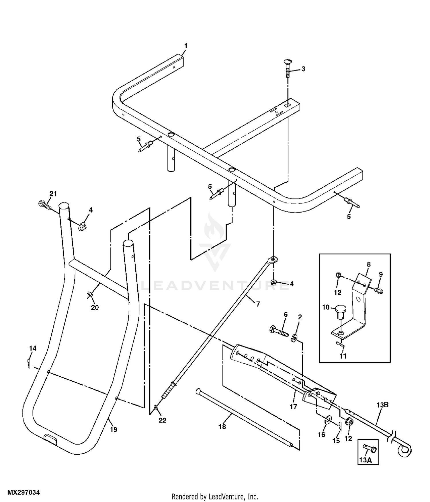 John Deere Power Flow Material Collection System (50-IN Mower Deck) -PC2111  ROTOR: POWER FLOW BLOWER ASSEMBLY 50 MOWER