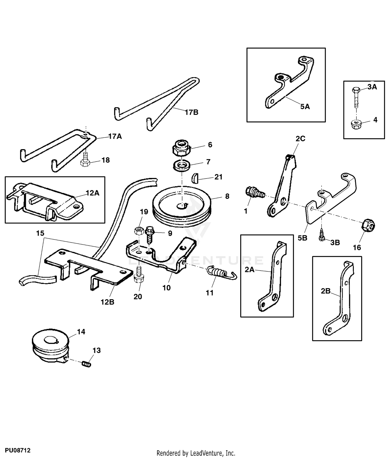 John Deere MOWER RELATED PARTS Wheels (12SB, 14SB, 14SE) (175001 - )