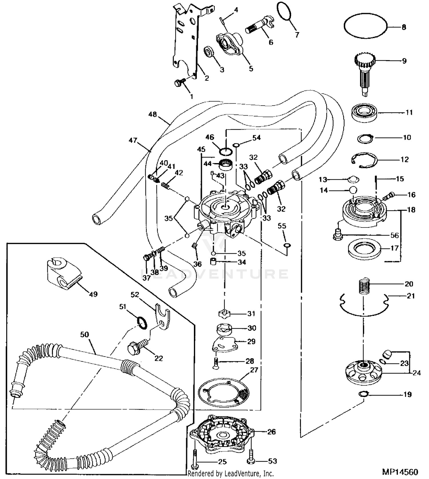 John Deere F525 Parts Schematic