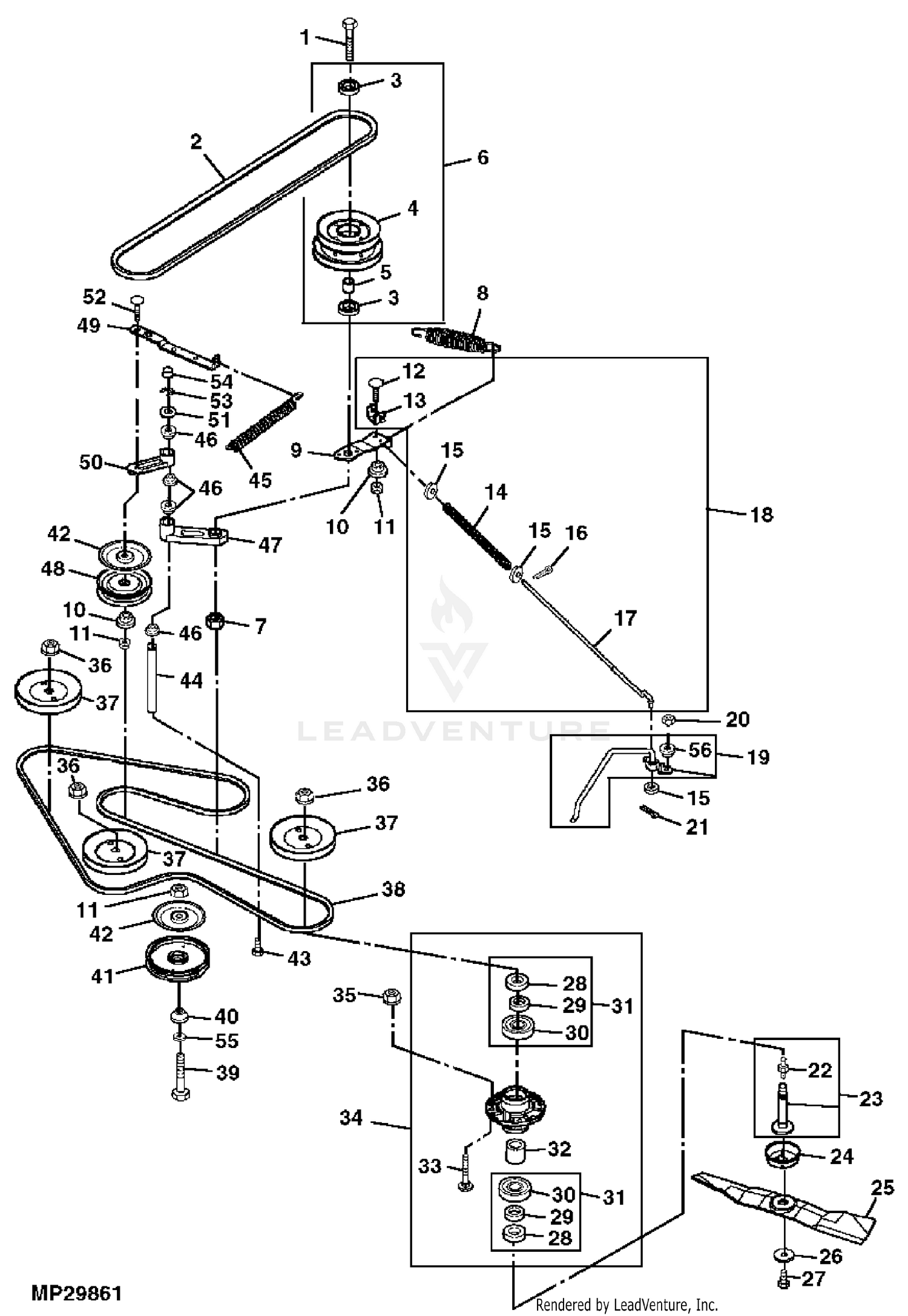 John deere 48c deck diagram